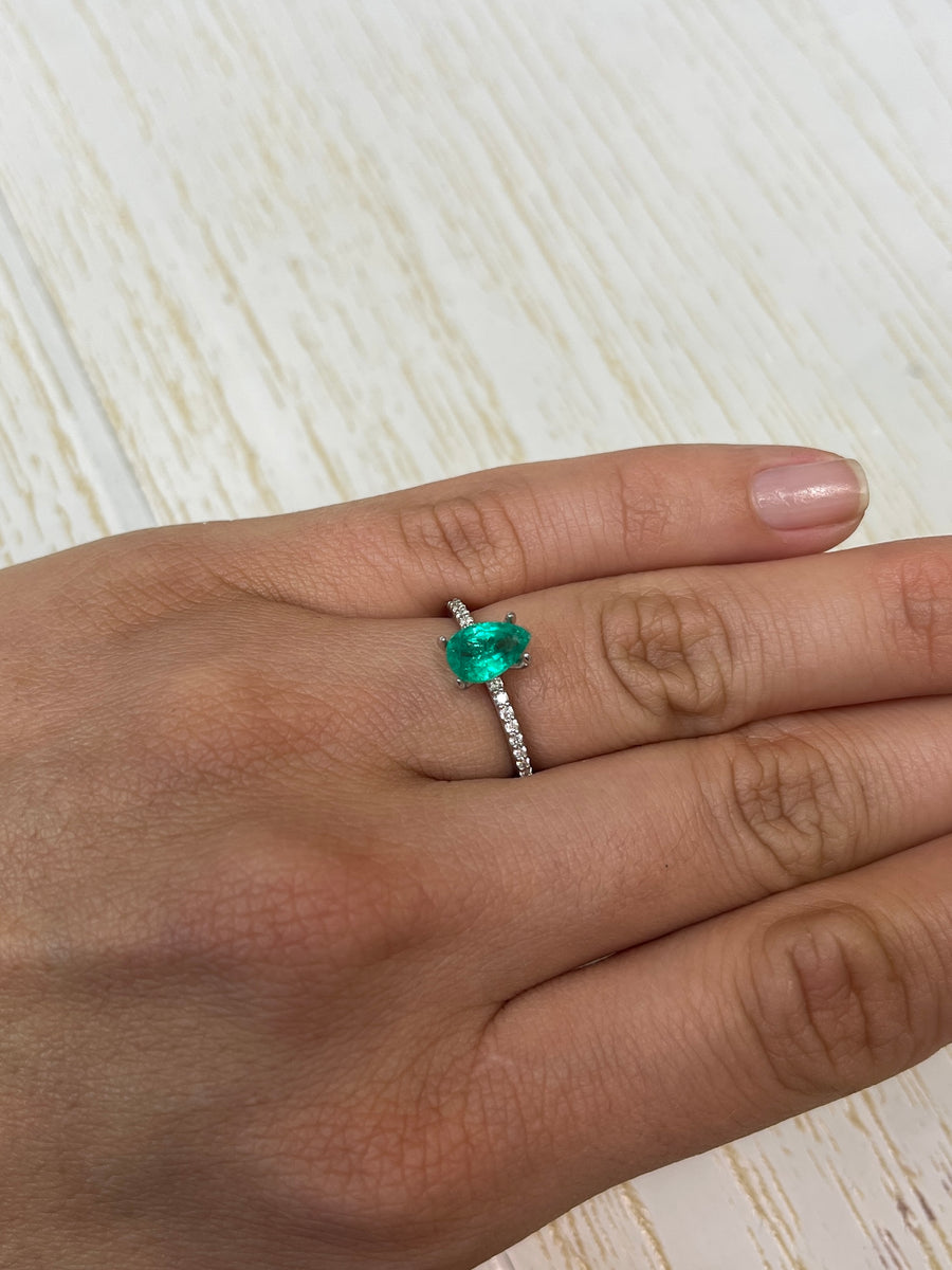 Colombian Emerald Gemstone - 1.30 Carats - Pear Shape - 8.5x6mm Size