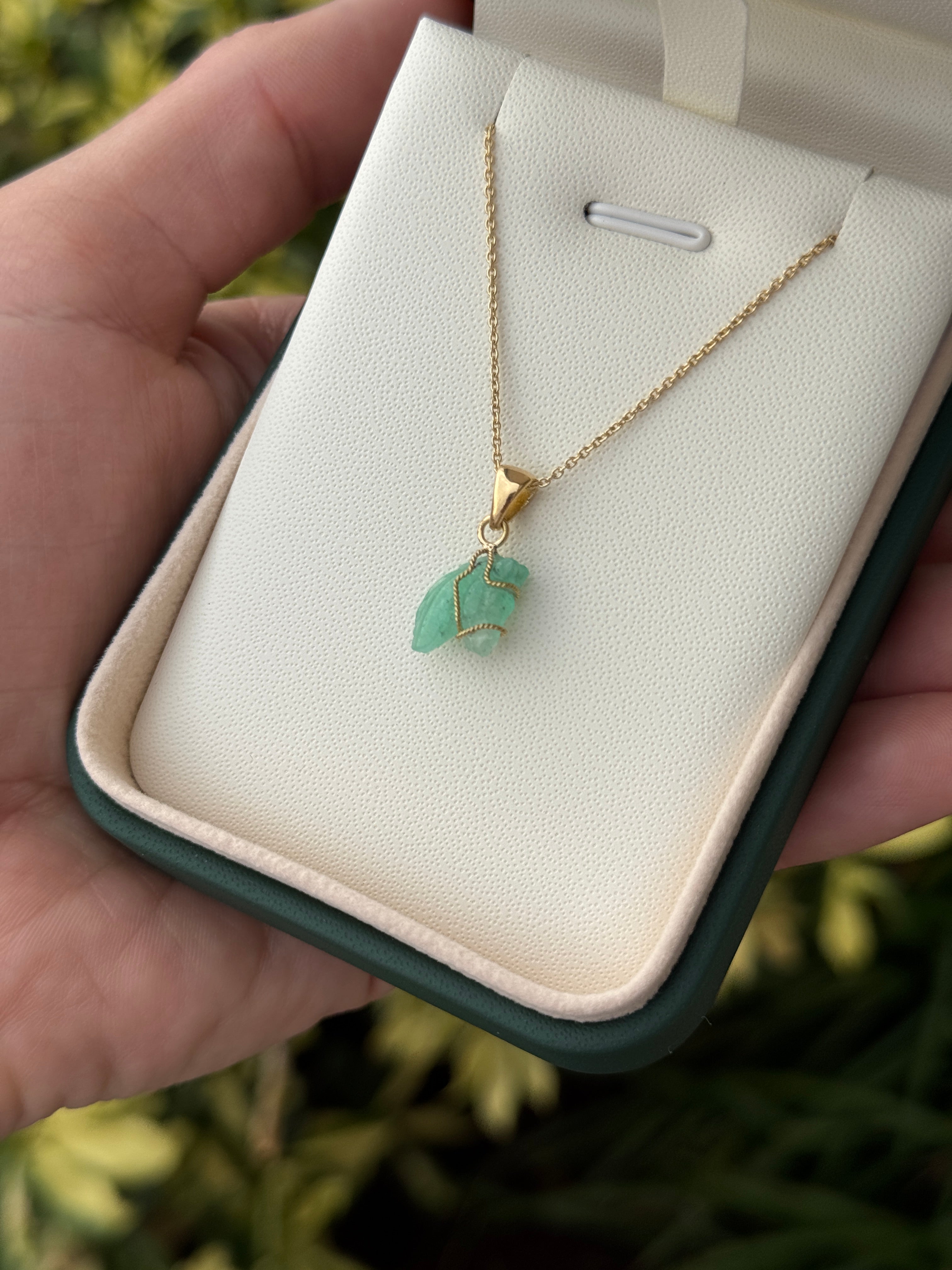 2.79 Carat Chinese New Year- Horse Colombian Emerald 18K Necklace