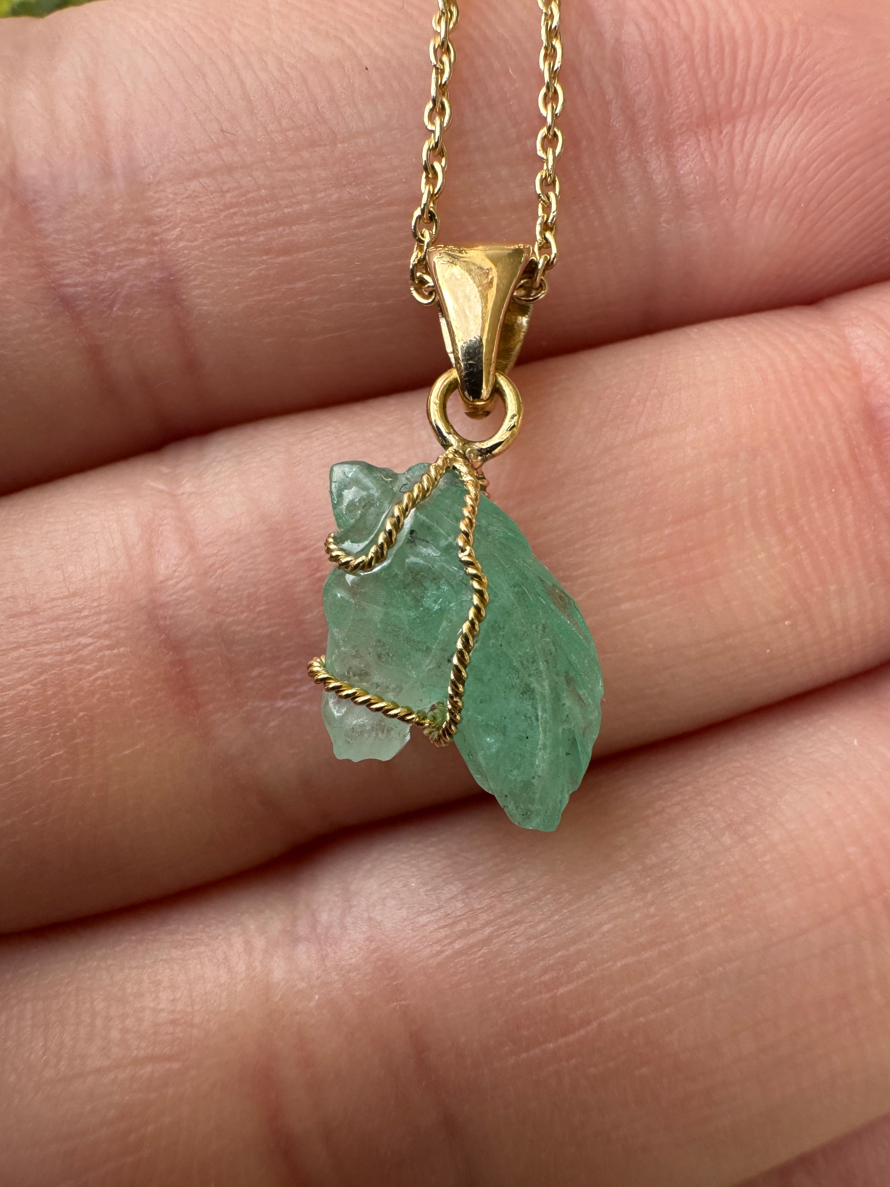 2.79 Carat Chinese New Year- Horse Colombian Emerald 18K Necklace