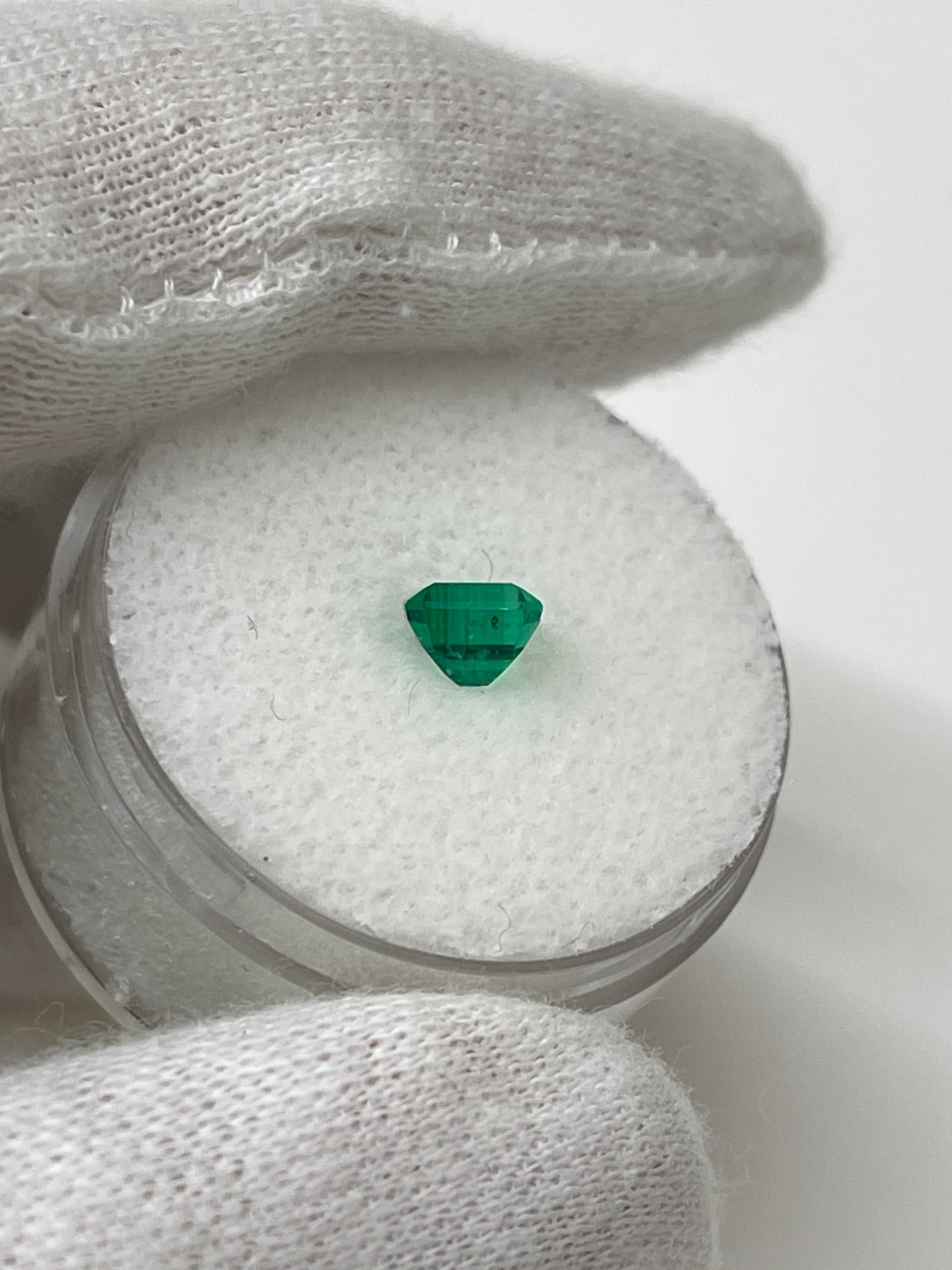 0.62 Carat 5x4 AAA+ Fine Loose Colombian Emerald-Emerald Cut - JR Colombian Emeralds