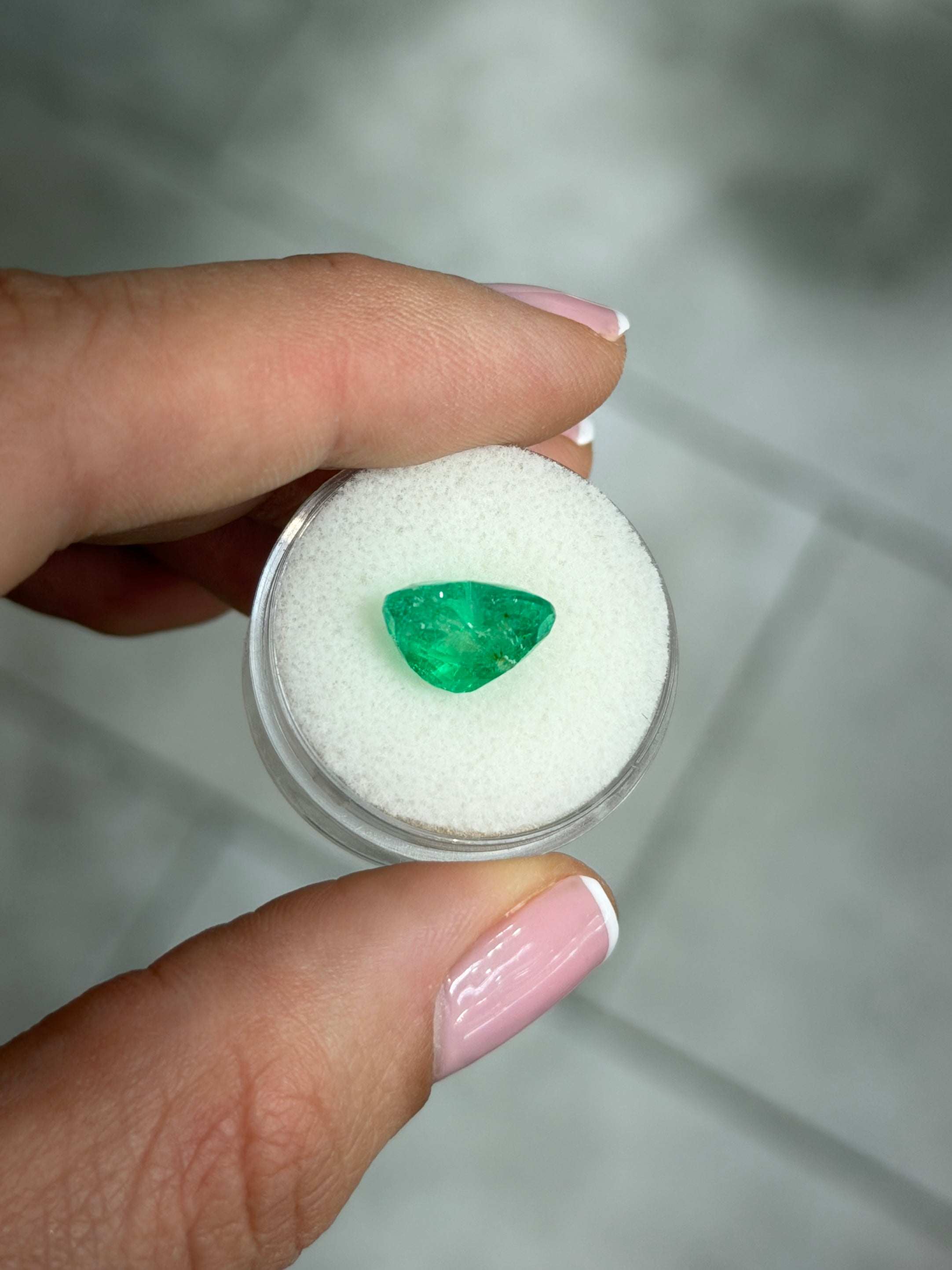 4.40 Carat 10x11.5 Glowing Green Natural Loose Colombian Emerald-Heart Cut