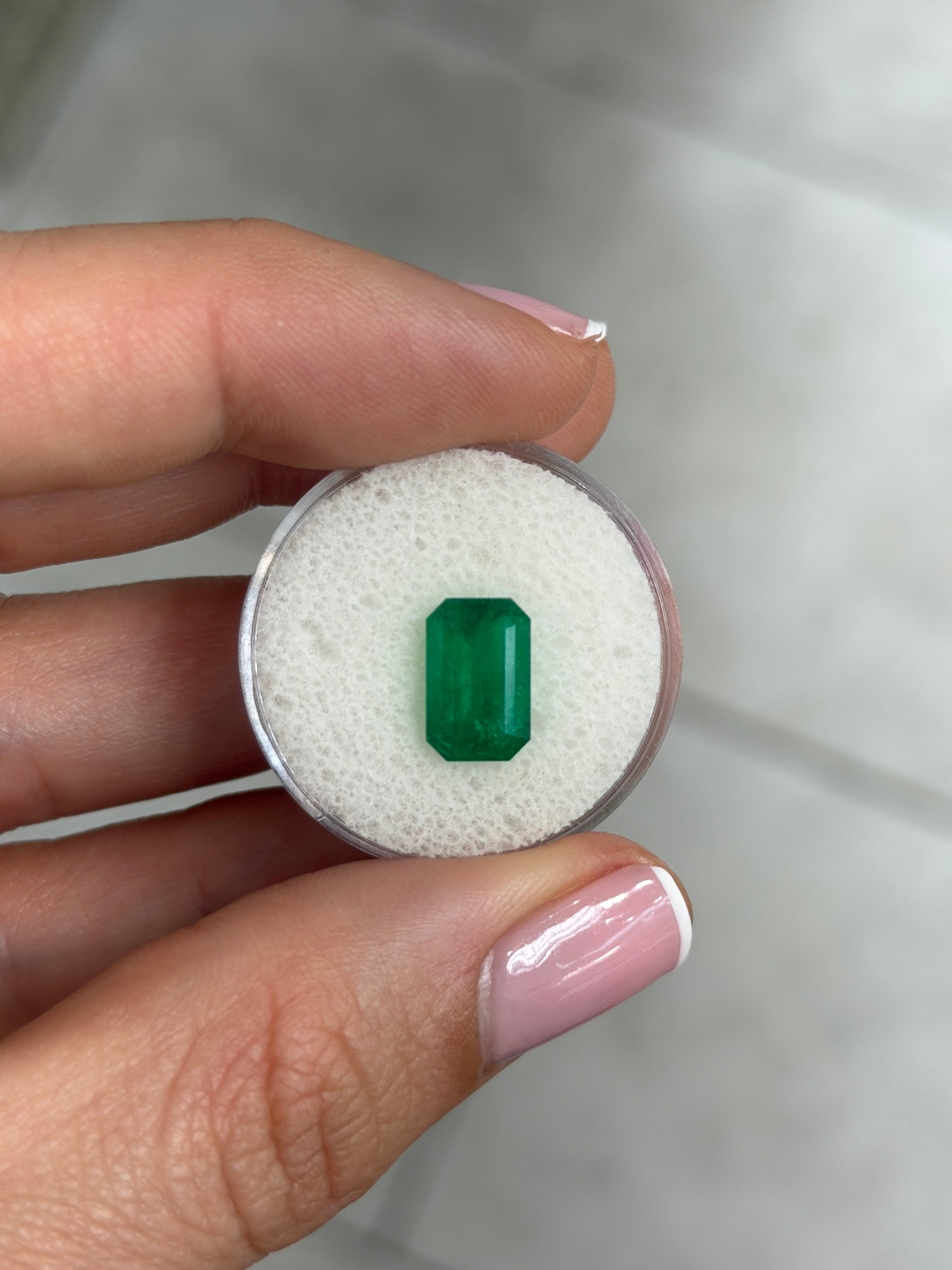 2.40 Carat 11x7 Deep Jungle Green Natural Loose Colombian Emerald-Elongated Emerald Cut