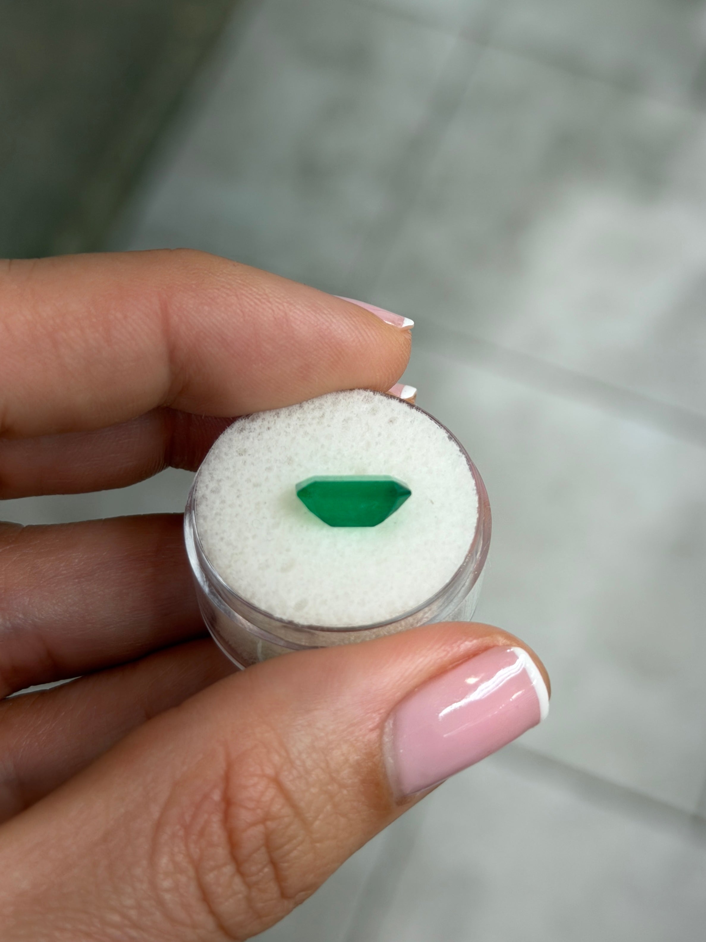 2.40 Carat 11x7 Deep Jungle Green Natural Loose Colombian Emerald-Elongated Emerald Cut