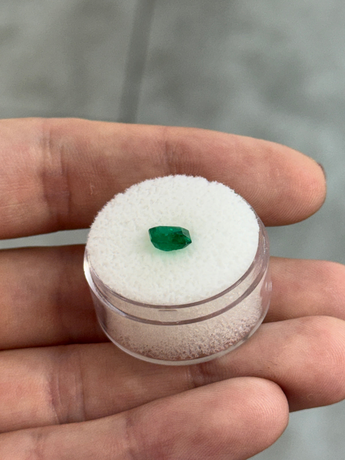 1.01 Carat 6.5x6.5 Asscher Cut Muzo Green Colombian Emerald