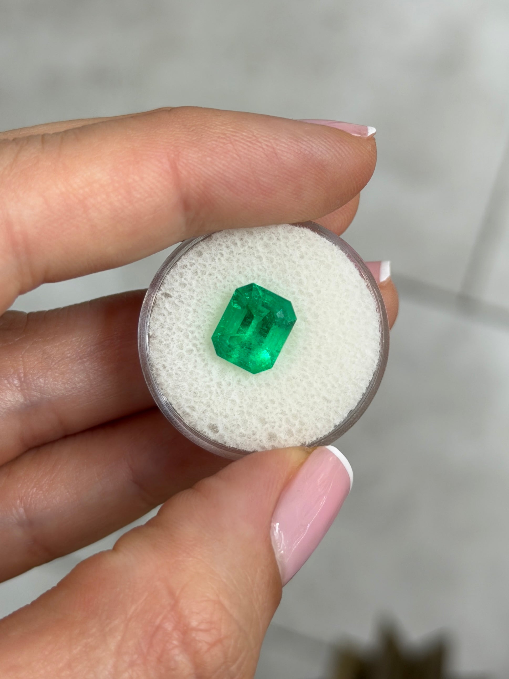 2.80 Carat Kryptonite Vivid Green Natural Loose Colombian Emerald-Emerald Cut