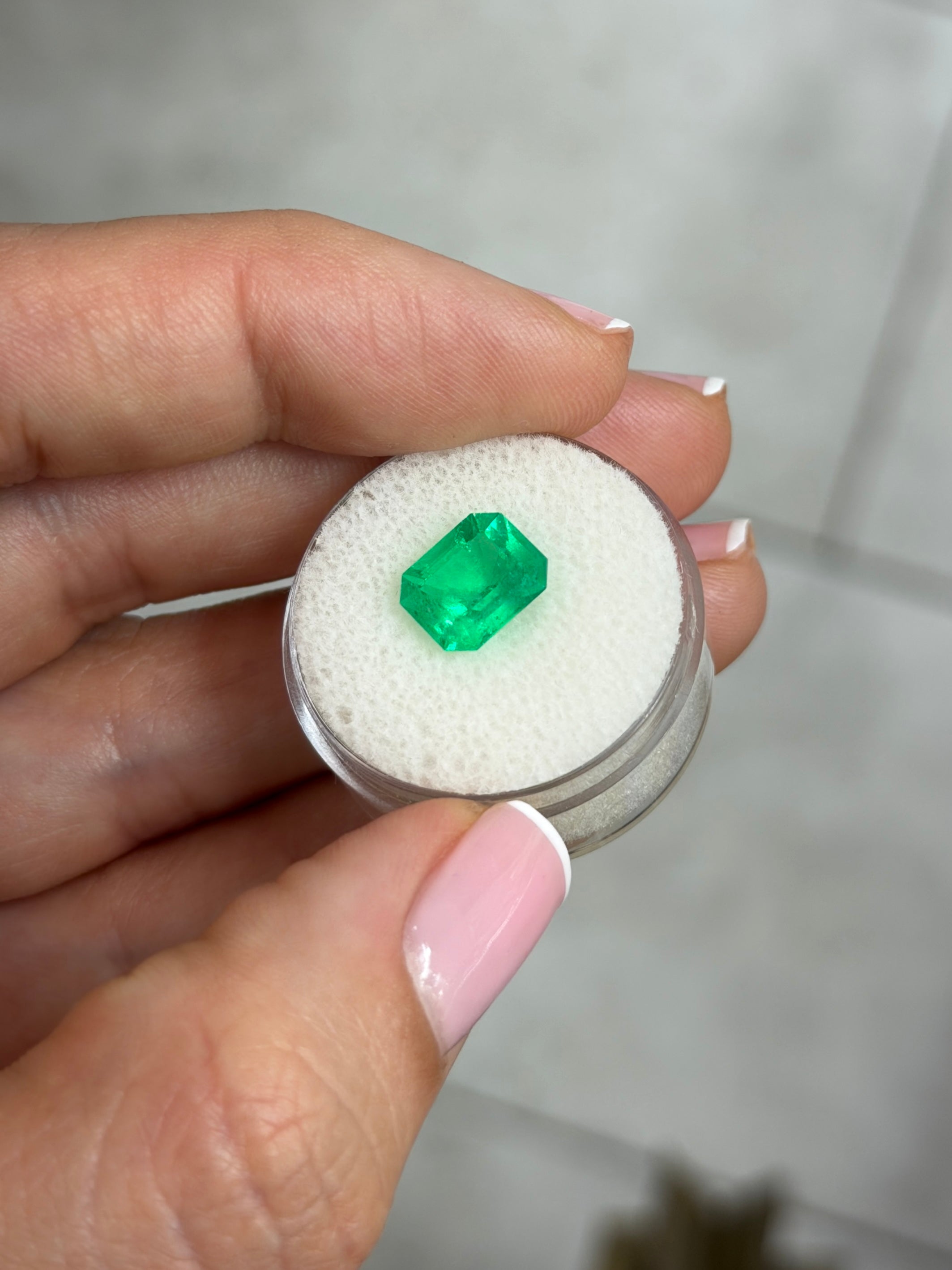 2.80 Carat Kryptonite Vivid Green Natural Loose Colombian Emerald-Emerald Cut