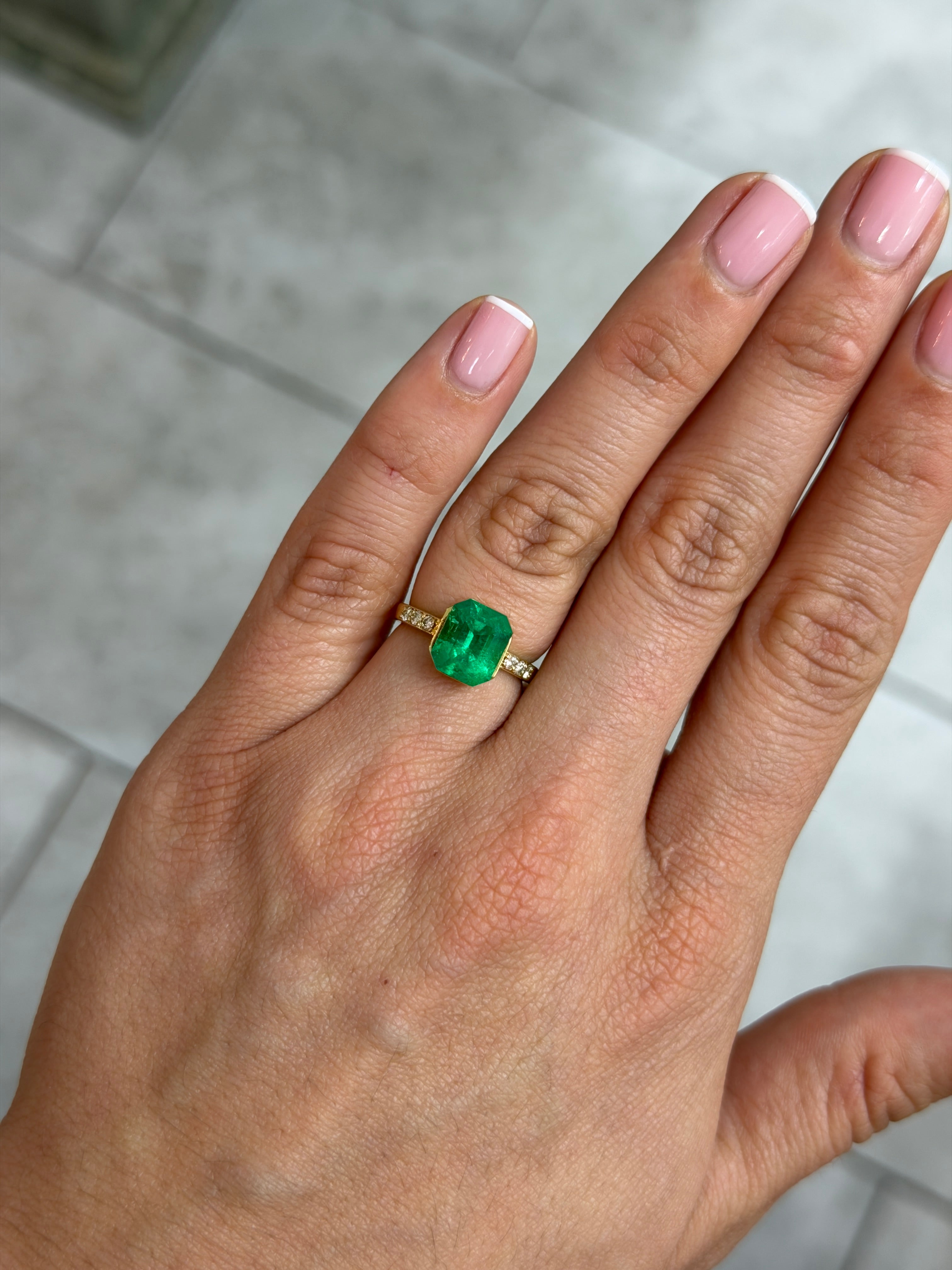 2.80 Carat Kryptonite Vivid Green Natural Loose Colombian Emerald-Emerald Cut
