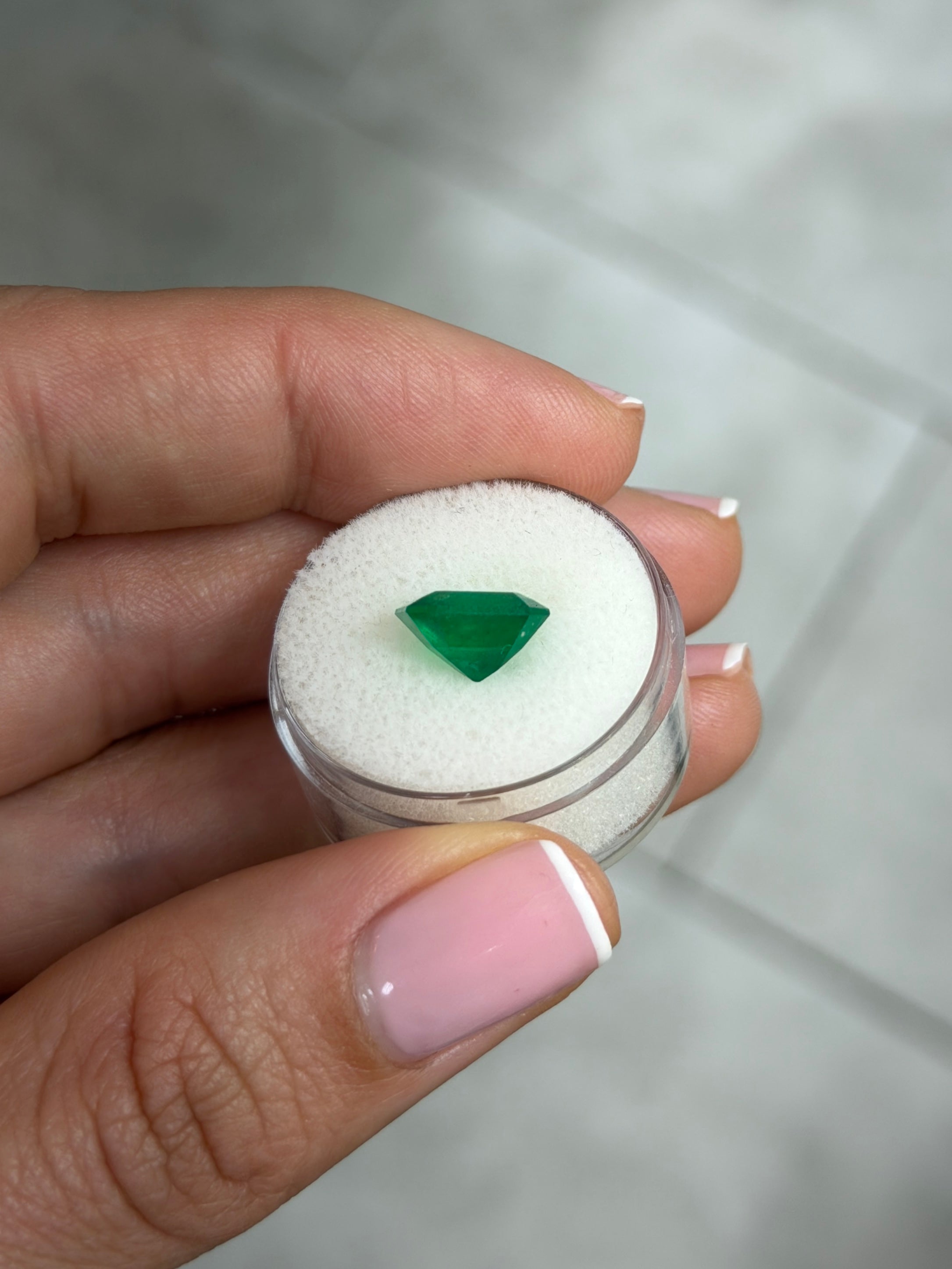 3.26 Carat AAA Vivid Jungle Green Muzo Natural Loose Colombian Emerald-Emerald Cut