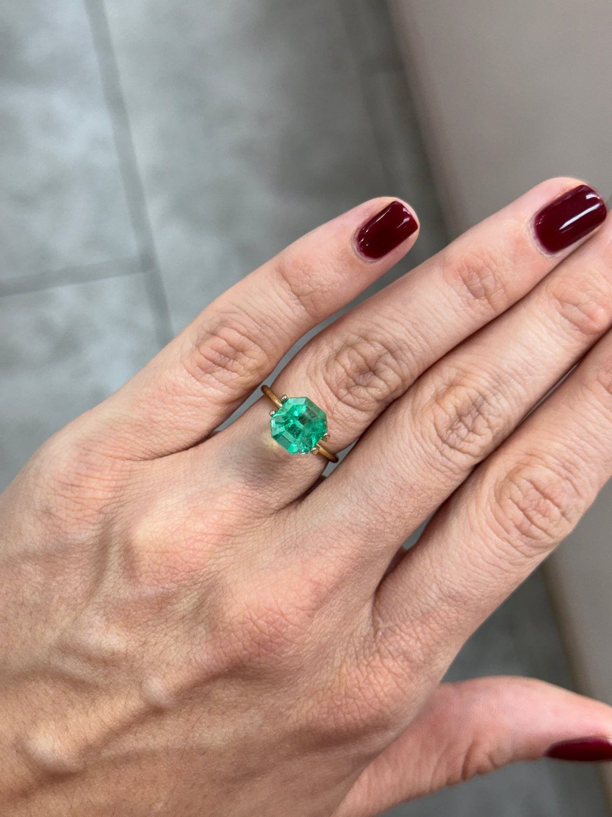 3.72 Carat 9x9 Gemmy Natural Loose Colombian Emerald-Asscher Cut