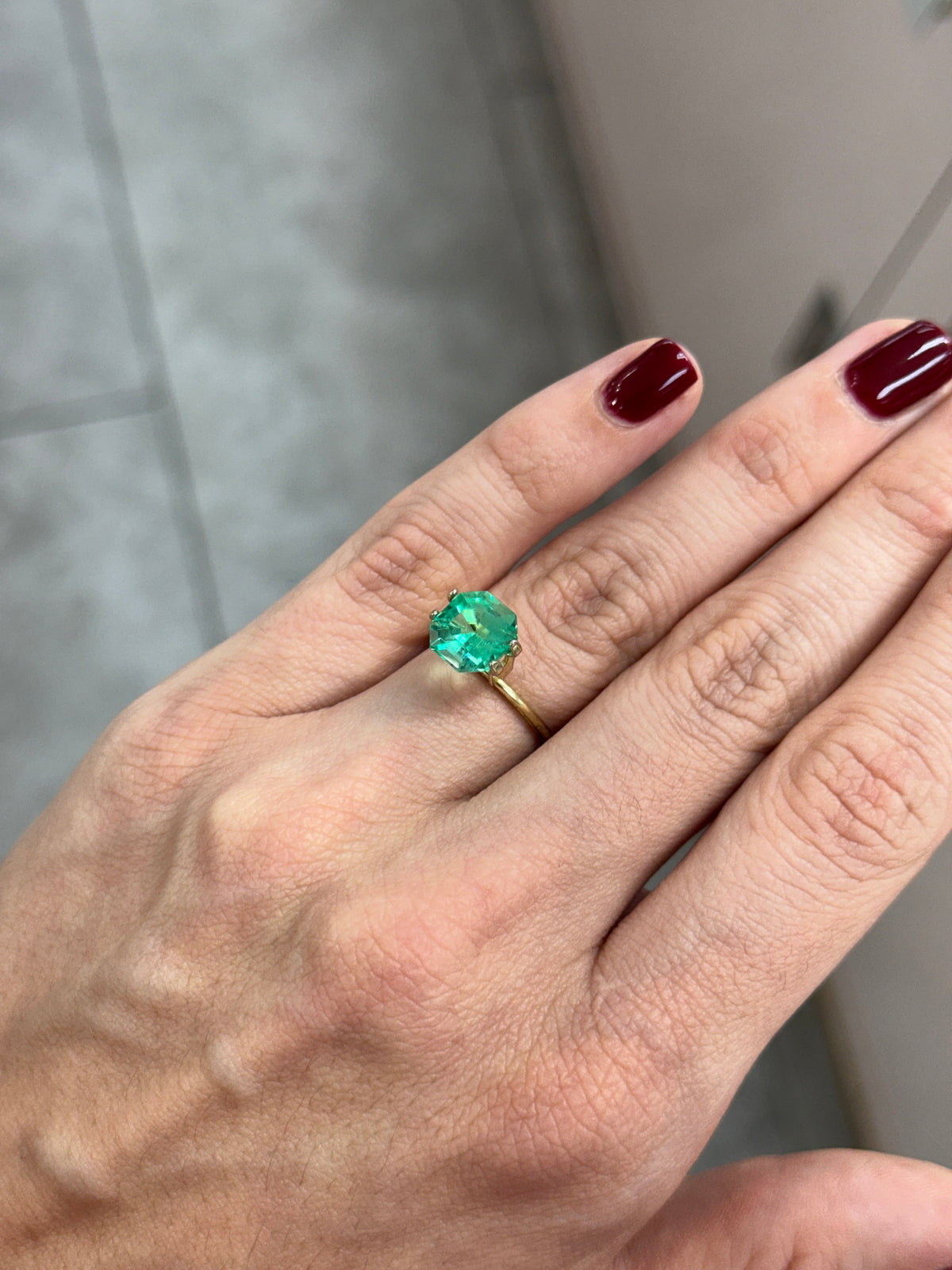 3.72 Carat 9x9 Gemmy Natural Loose Colombian Emerald-Asscher Cut