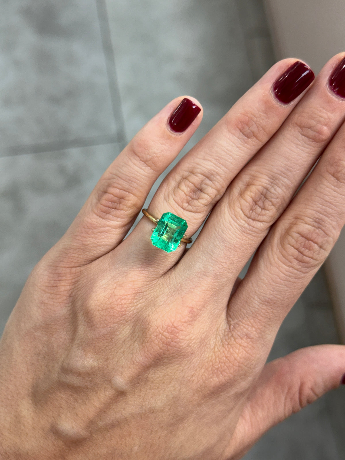 4.66 Carat 11x9 Gemmy Green Natural Loose Colombian Emerald-Emerald Cut