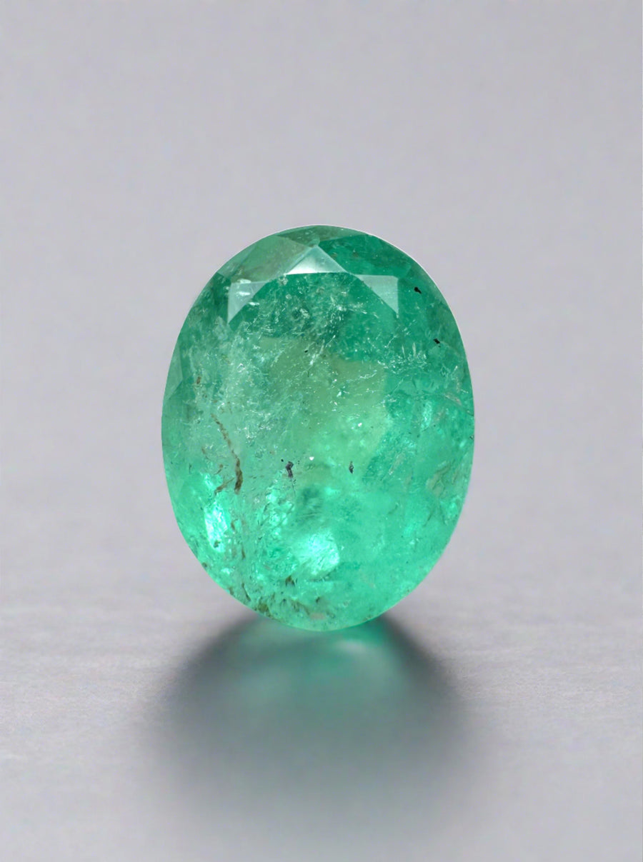1.93 Carat Green Natural Loose Colombian Emerald-Oval Cut