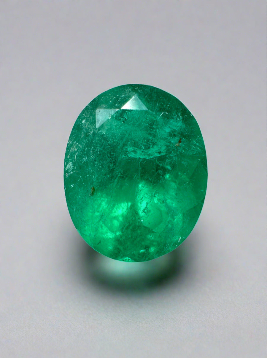 2.03 Carat 9x8 Dark Green Natural Loose Colombian Emerald-Oval Cut