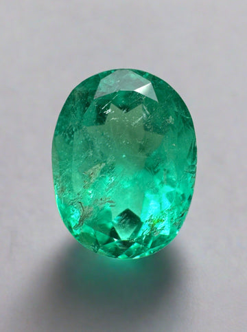 2.90 Carat 10x8 Bluish Green Natural Loose Colombian Emerald-Oval Cut
