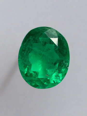 3.26 Carat Classic Muzo Green Natural Loose Colombian Emerald-Oval Cut