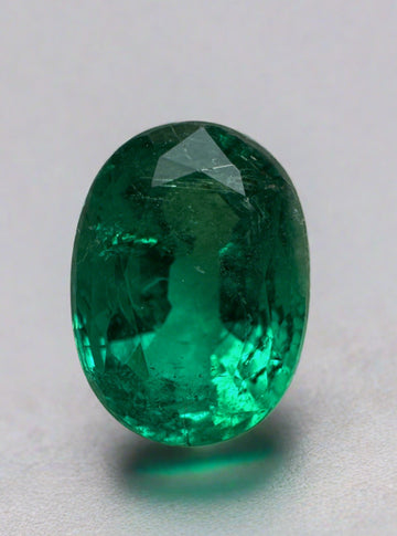 3.35 Carat 11x8 Vivid Green Loose Zambia Emerald-Oval Cut