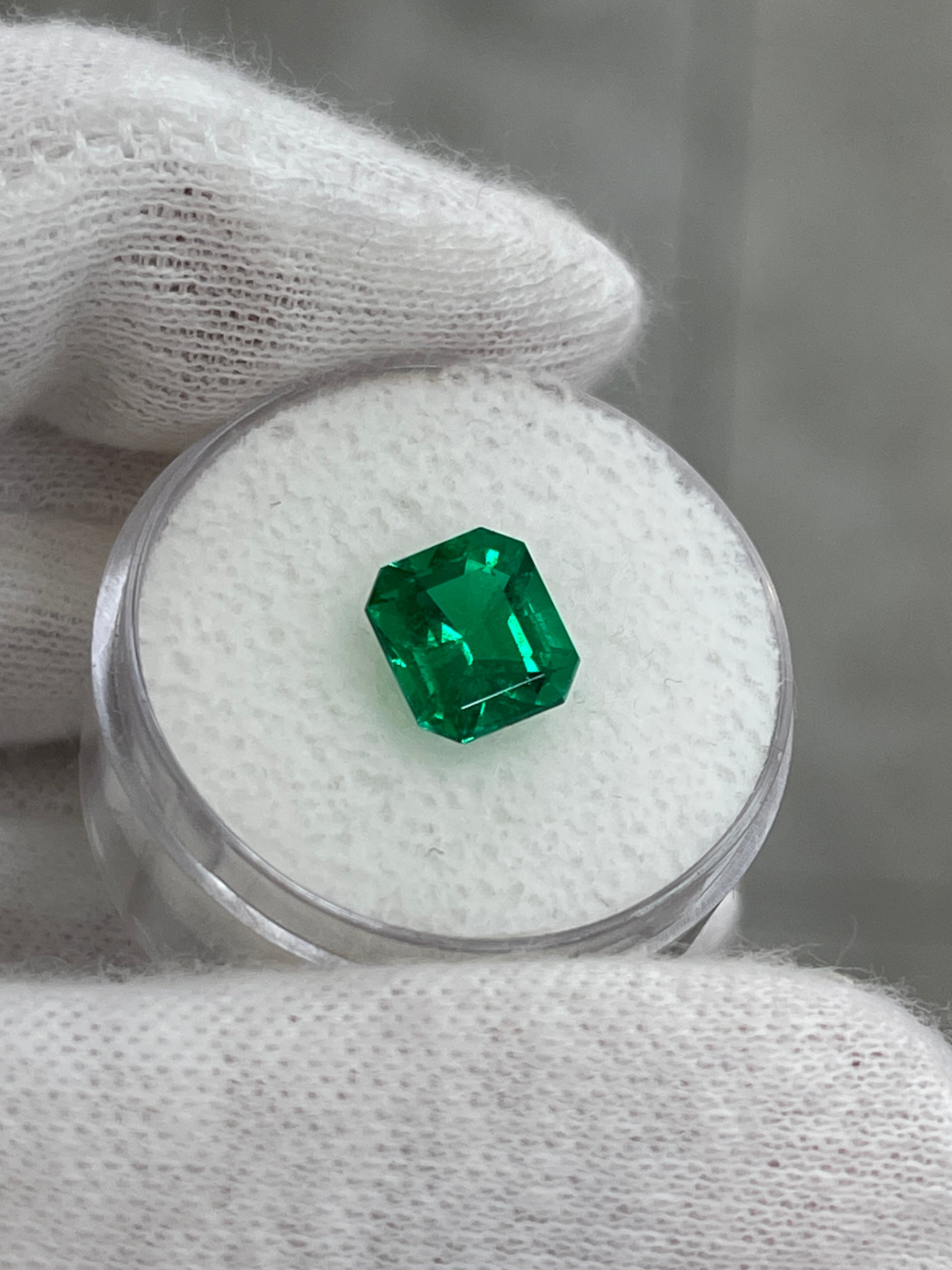 1.99 Carat 8x7 AAA+ Minor Oil Natural Loose Colombian Emerald-Emerald Cut - JR Colombian Emeralds
