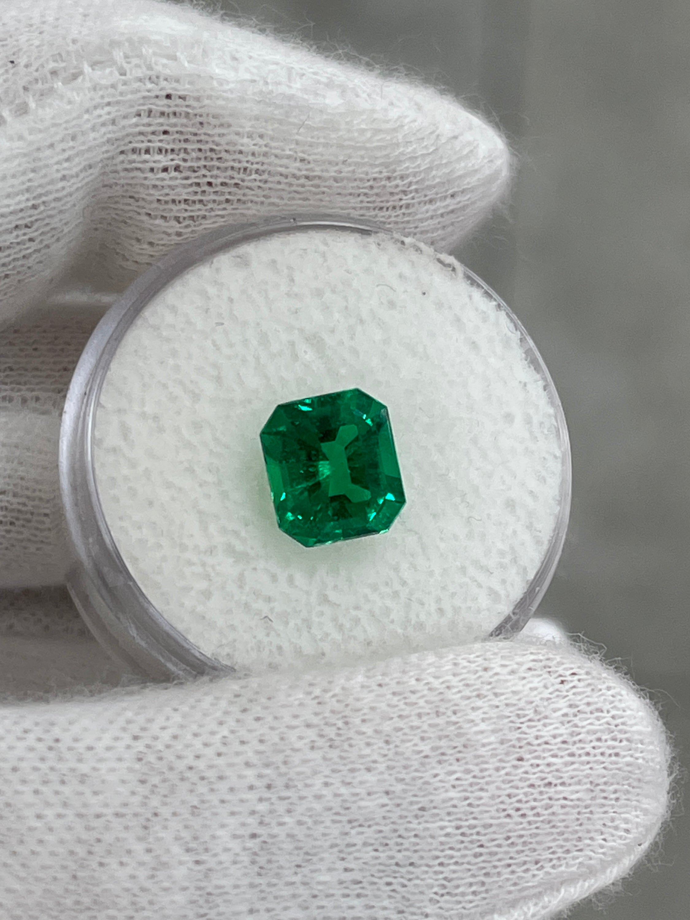 1.99 Carat 8x7 AAA+ Minor Oil Natural Loose Colombian Emerald-Emerald Cut - JR Colombian Emeralds