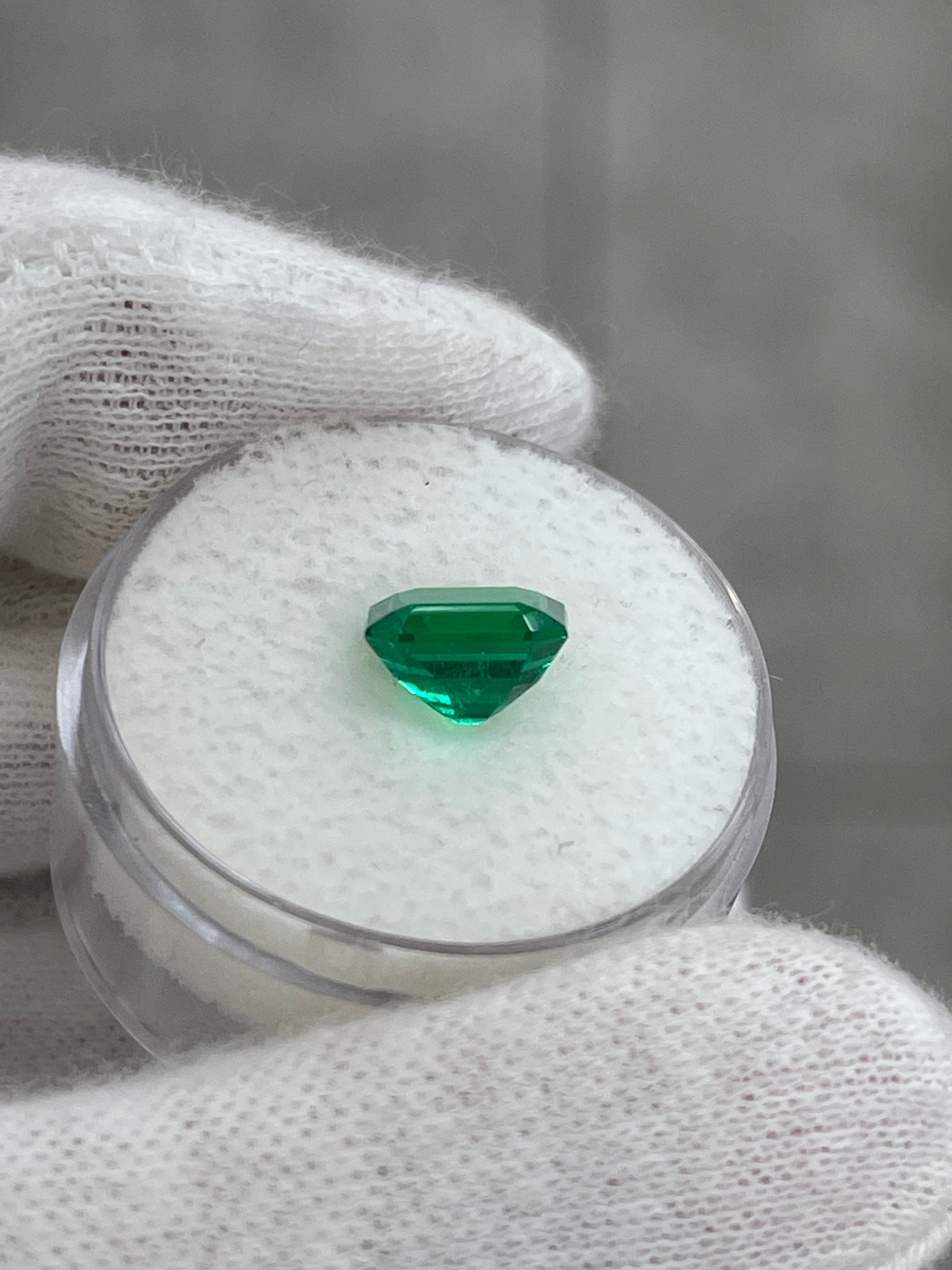1.99 Carat 8x7 AAA+ Minor Oil Natural Loose Colombian Emerald-Emerald Cut - JR Colombian Emeralds