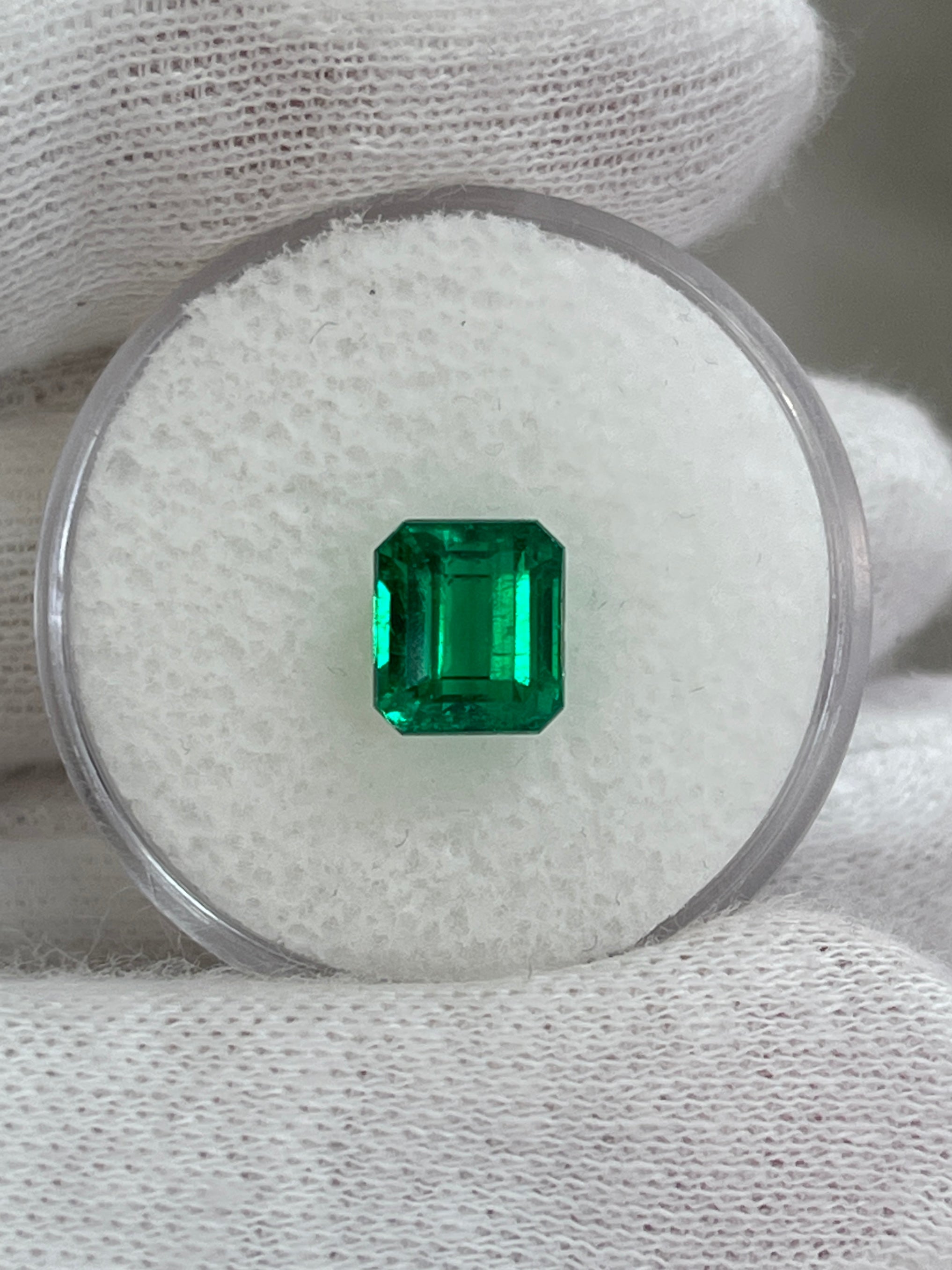 2.05 Carat 7.5x6.5 AAA+ Investment Vivid Natural Loose Colombian Emerald-Emerald Cut - JR Colombian Emeralds