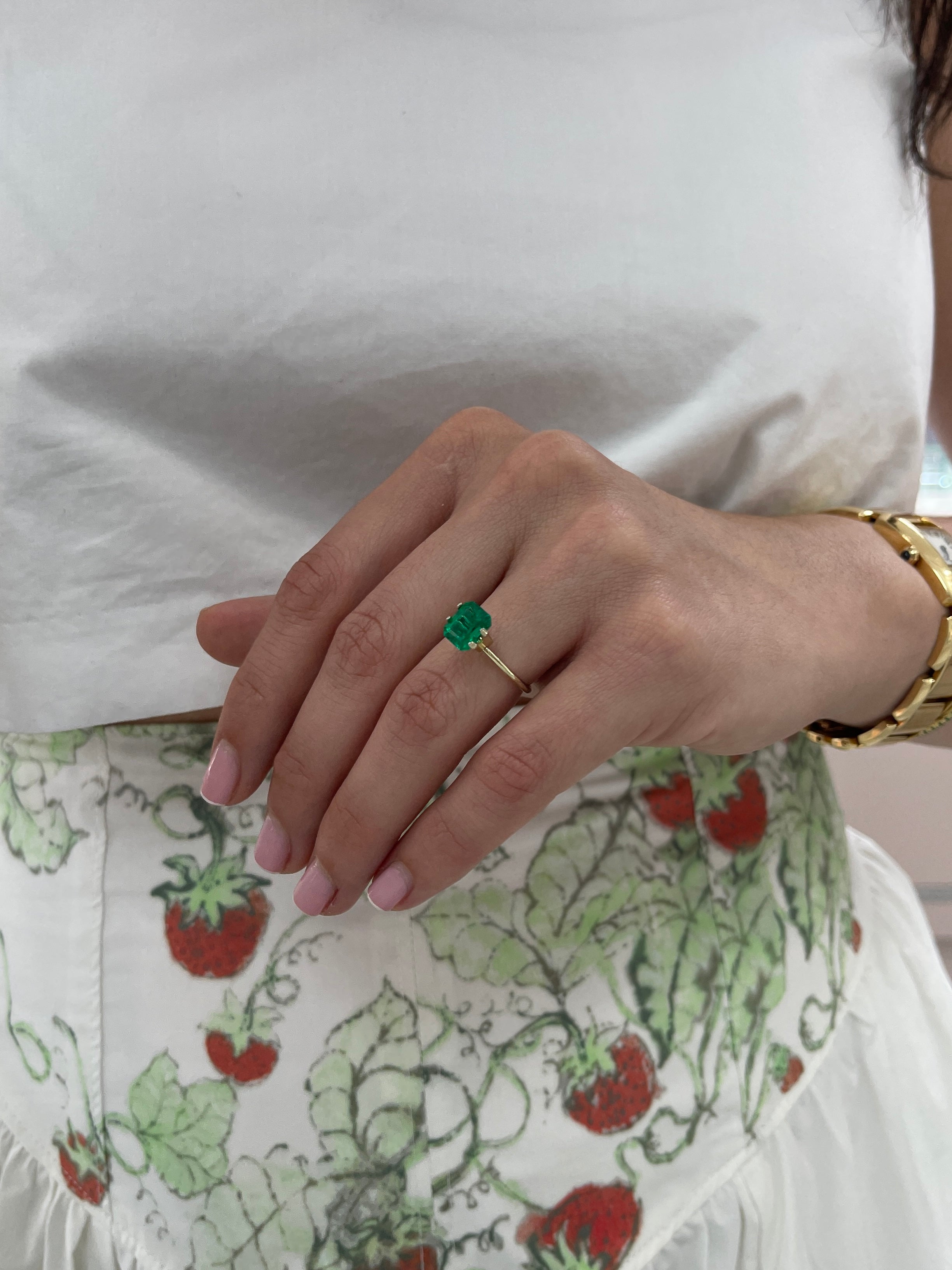 1.82 Carat AAA 9x7 Investment Grade Vivid Green Natural Loose Colombian Emerald- Emerald Cut - JR Colombian Emeralds