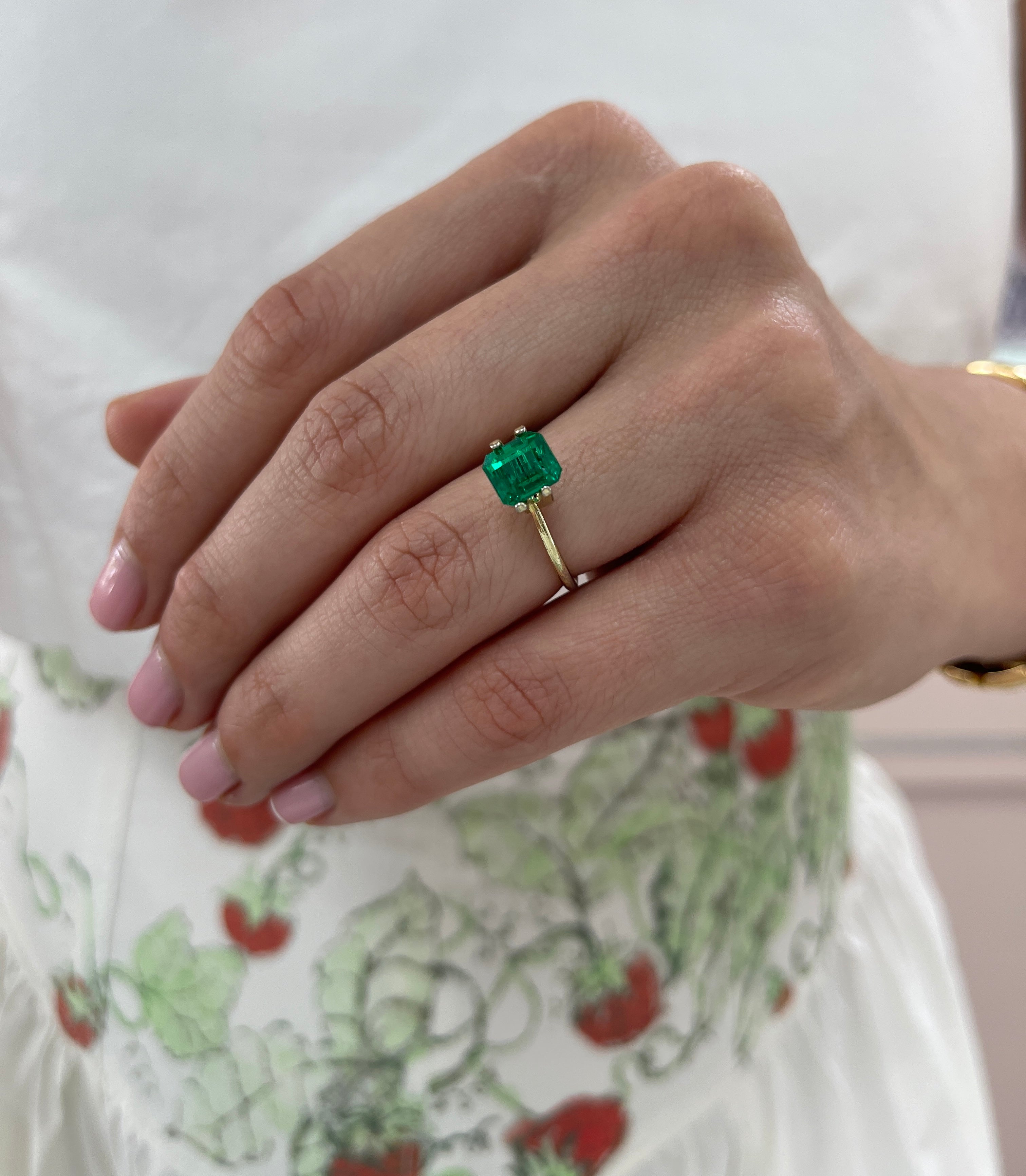 2.05 Carat 7.5x6.5 AAA+ Investment Vivid Natural Loose Colombian Emerald-Emerald Cut - JR Colombian Emeralds