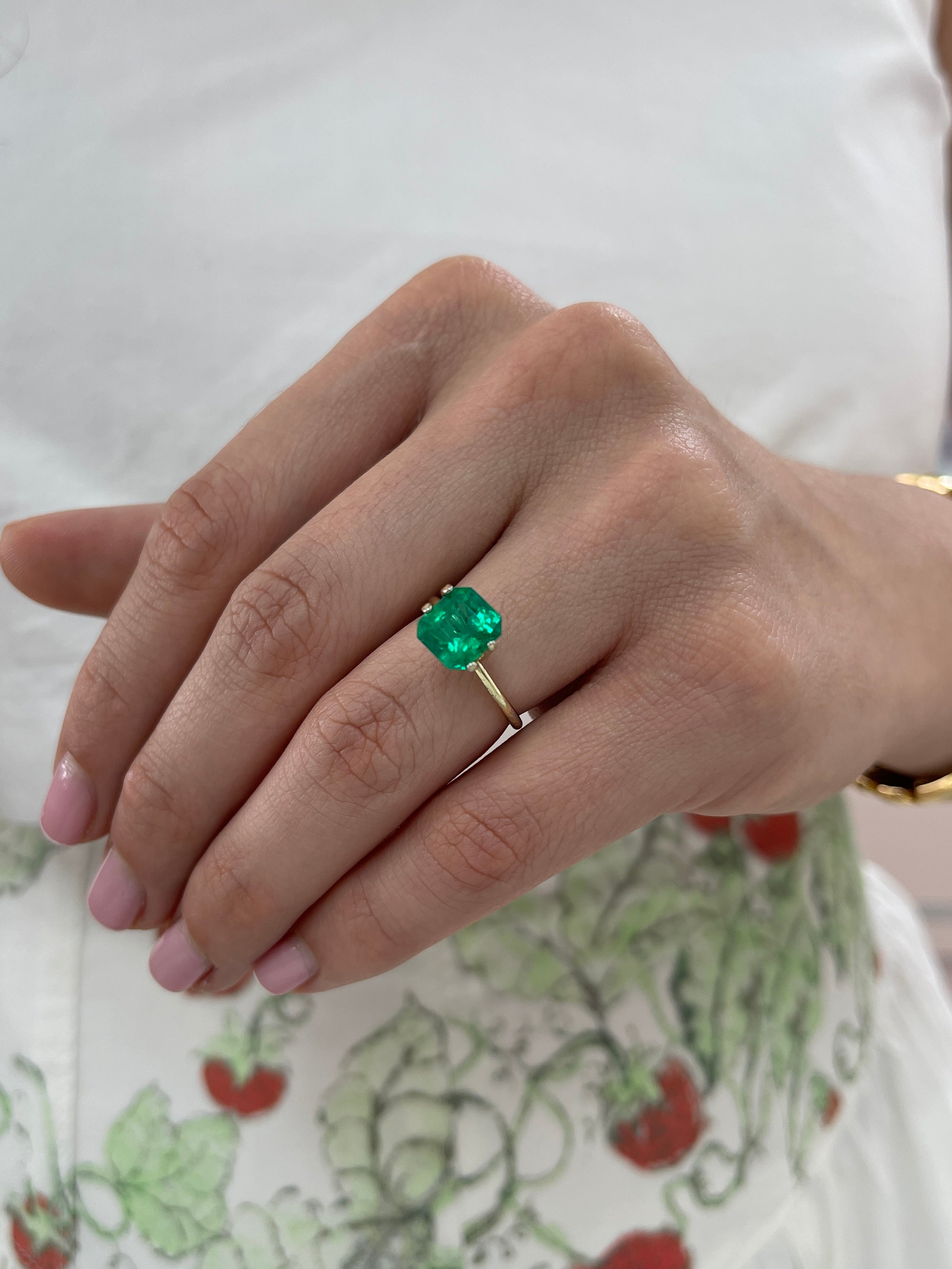 2.14 Carat 8.4x7.8 Vivid Muzo Green Natural Loose Colombian Emerald-Asscher Cut - JR Colombian Emeralds