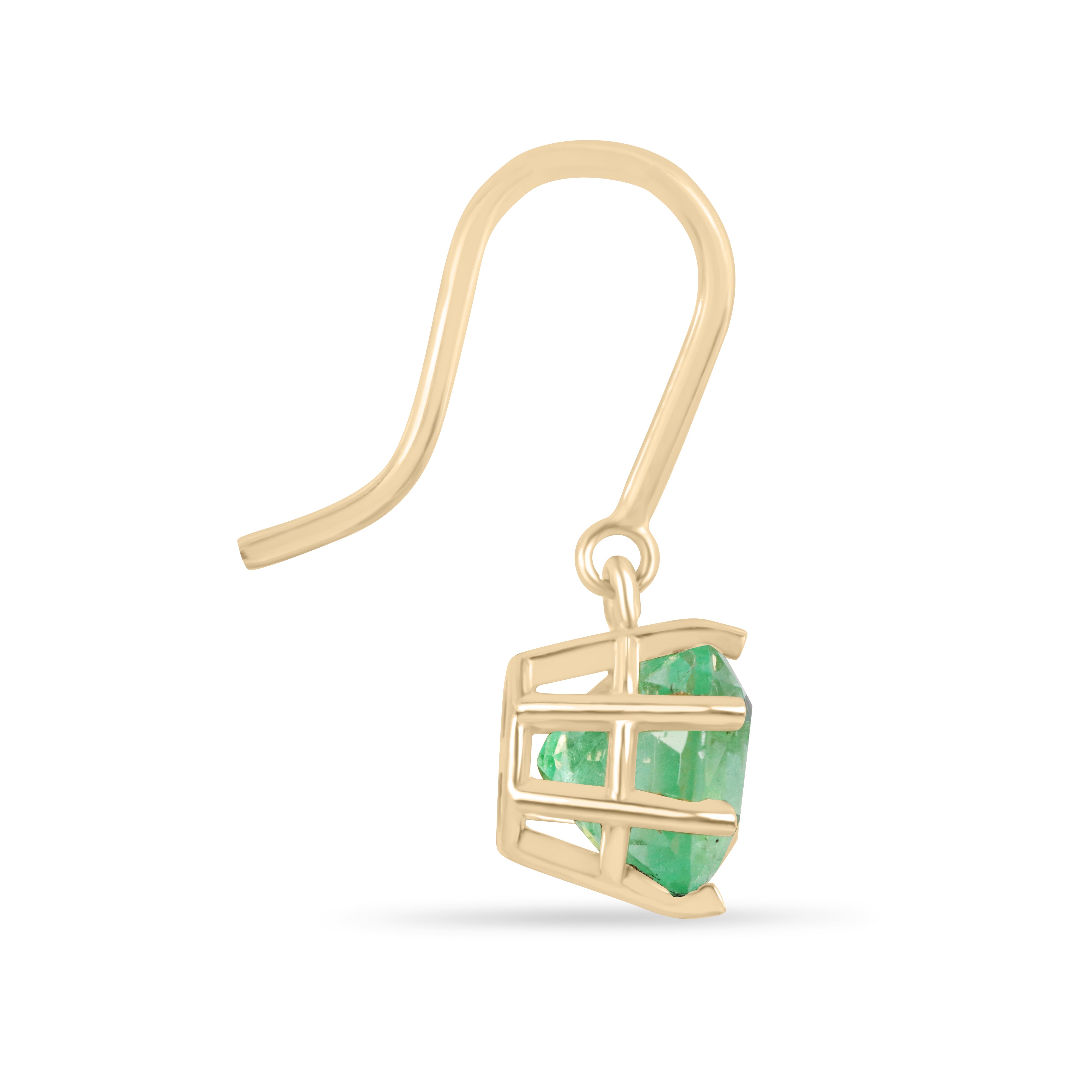 2,95 Karat kolumbianische Smaragde im Kissenschliff mit Mehrfachfassung und französischem Hakenverschluss