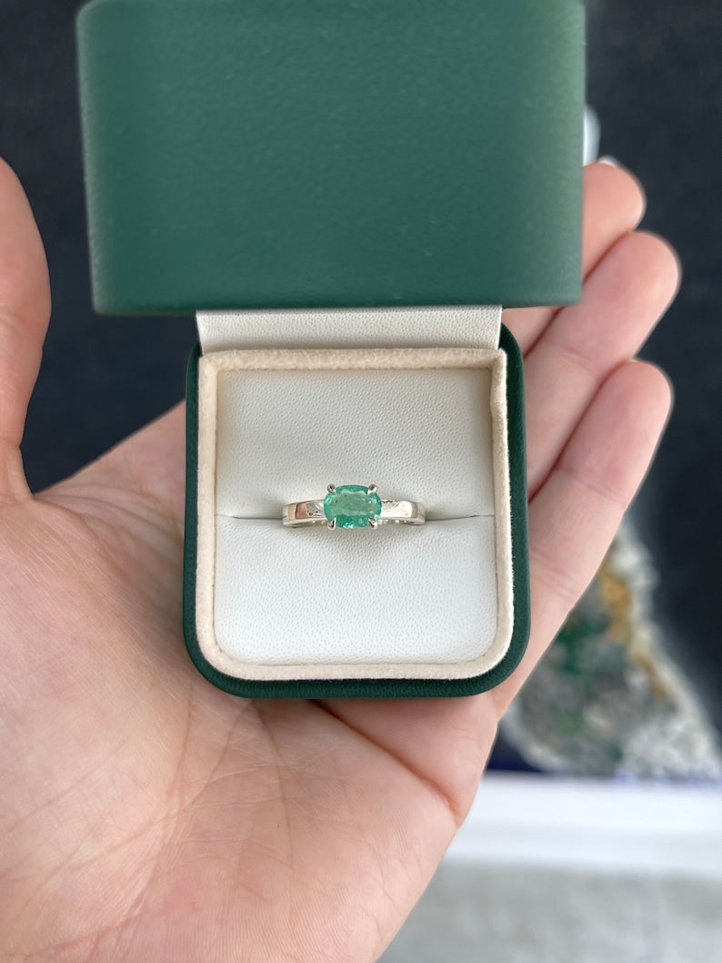 Natural Oval Solitaire Ring