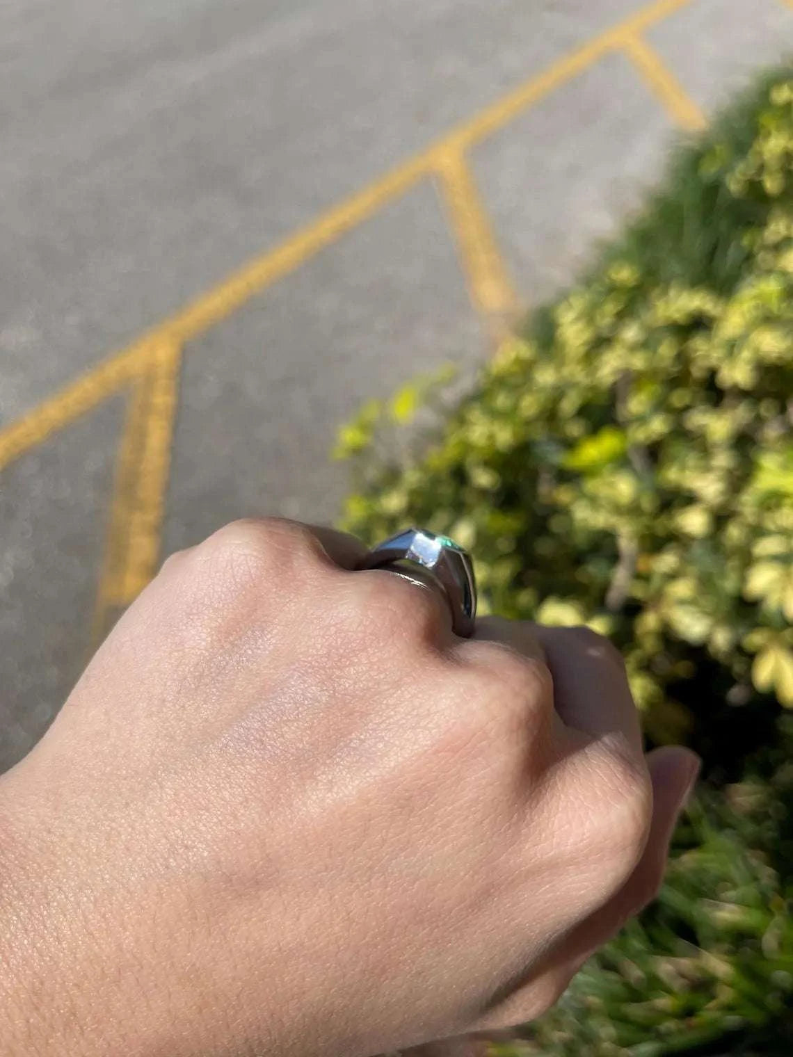 1.90ct Natural Colombian Emerald Asscher Cut Solitaire Men's Ring