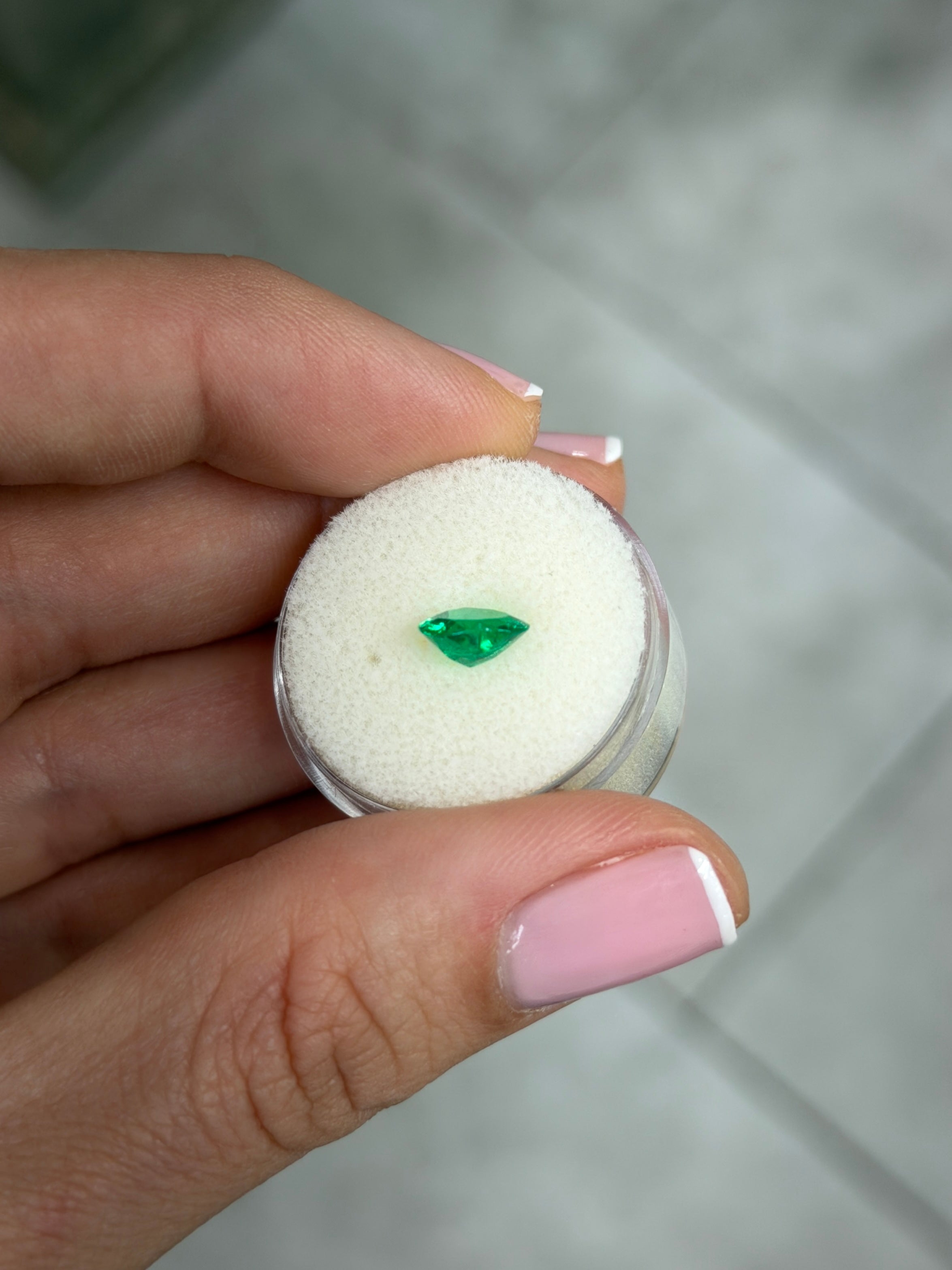 Natural 1.08 carat AAA+ Muzo Green Colombian Emerald loose heart-cut gemstone by JR Colombian Emeralds.