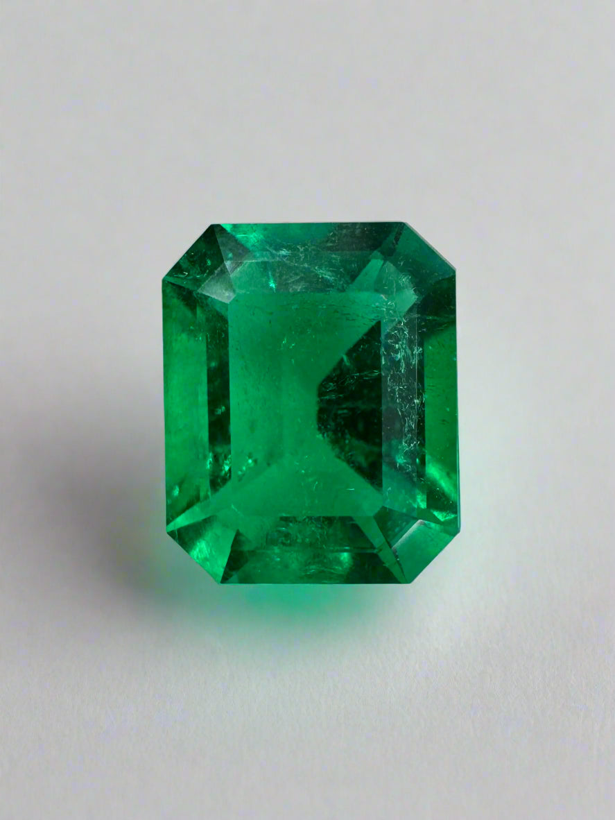 1.82 Carat AAA 9x7 Investment Grade Vivid Green Natural Loose Colombian Emerald- Emerald Cut - JR Colombian Emeralds