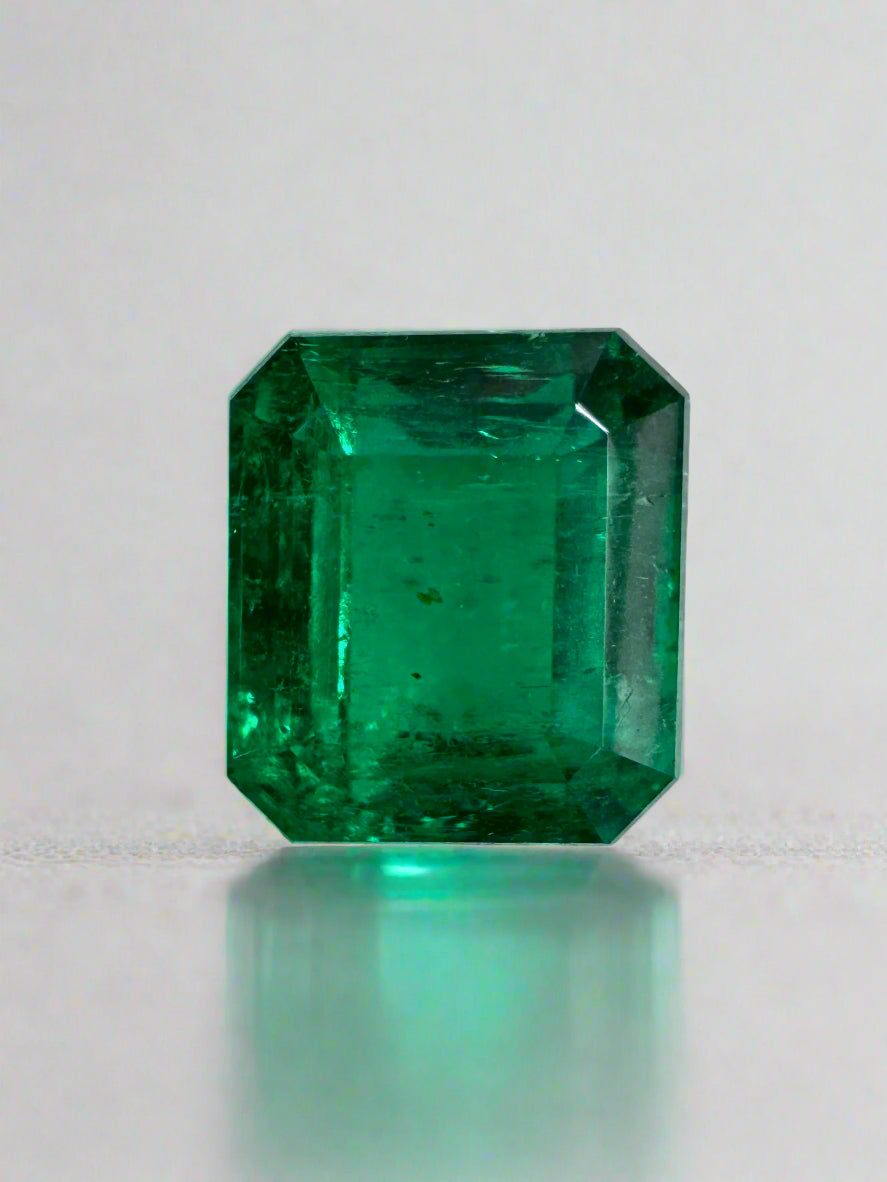 2.09 Carat 7.5x6.5 AAA+ Investment Vivid Natural Loose Colombian Emerald-Emerald Cut - JR Colombian Emeralds