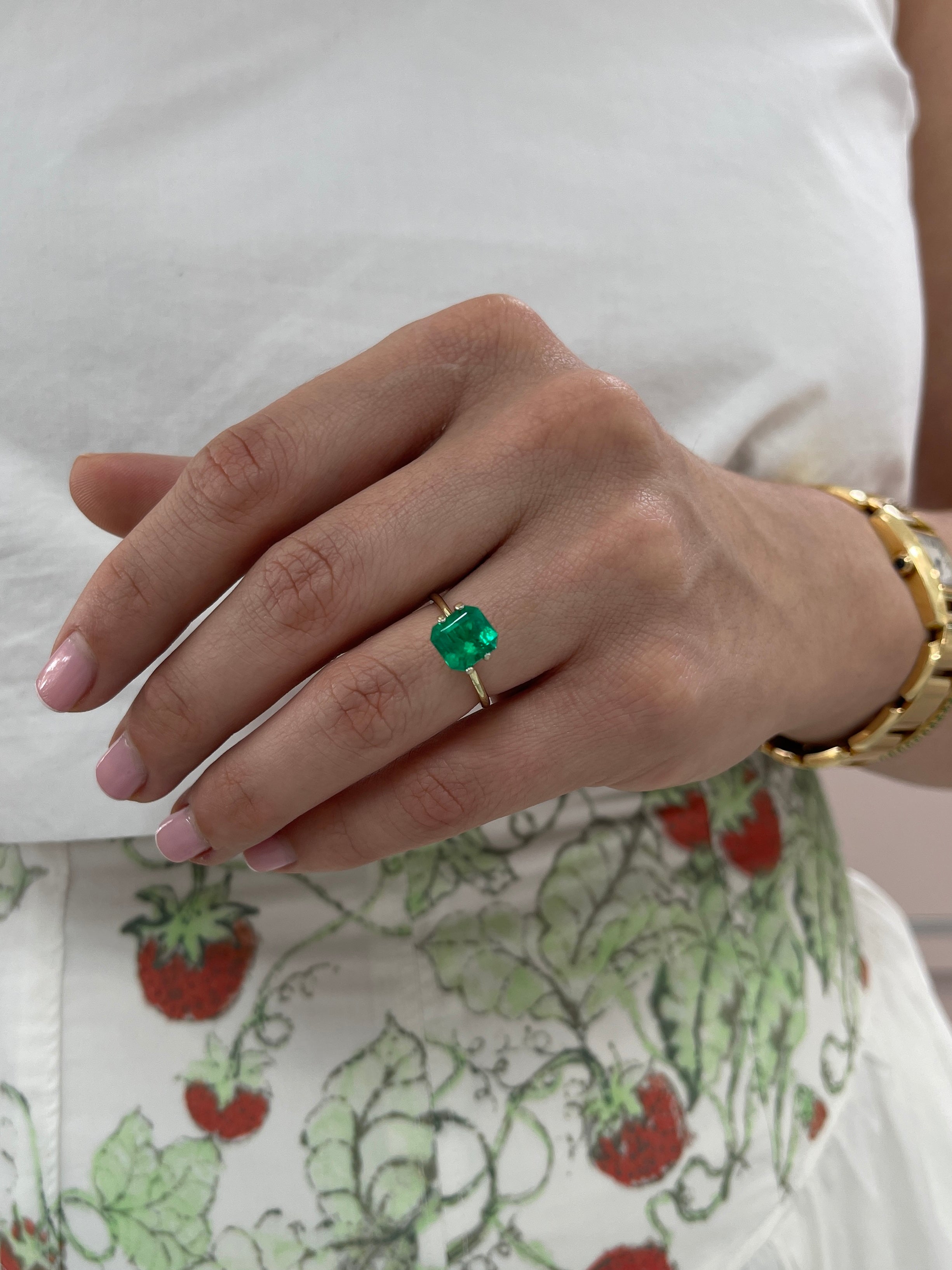 2.14 Carat 8.4x7.8 Vivid Muzo Green Natural Loose Colombian Emerald-Asscher Cut - JR Colombian Emeralds