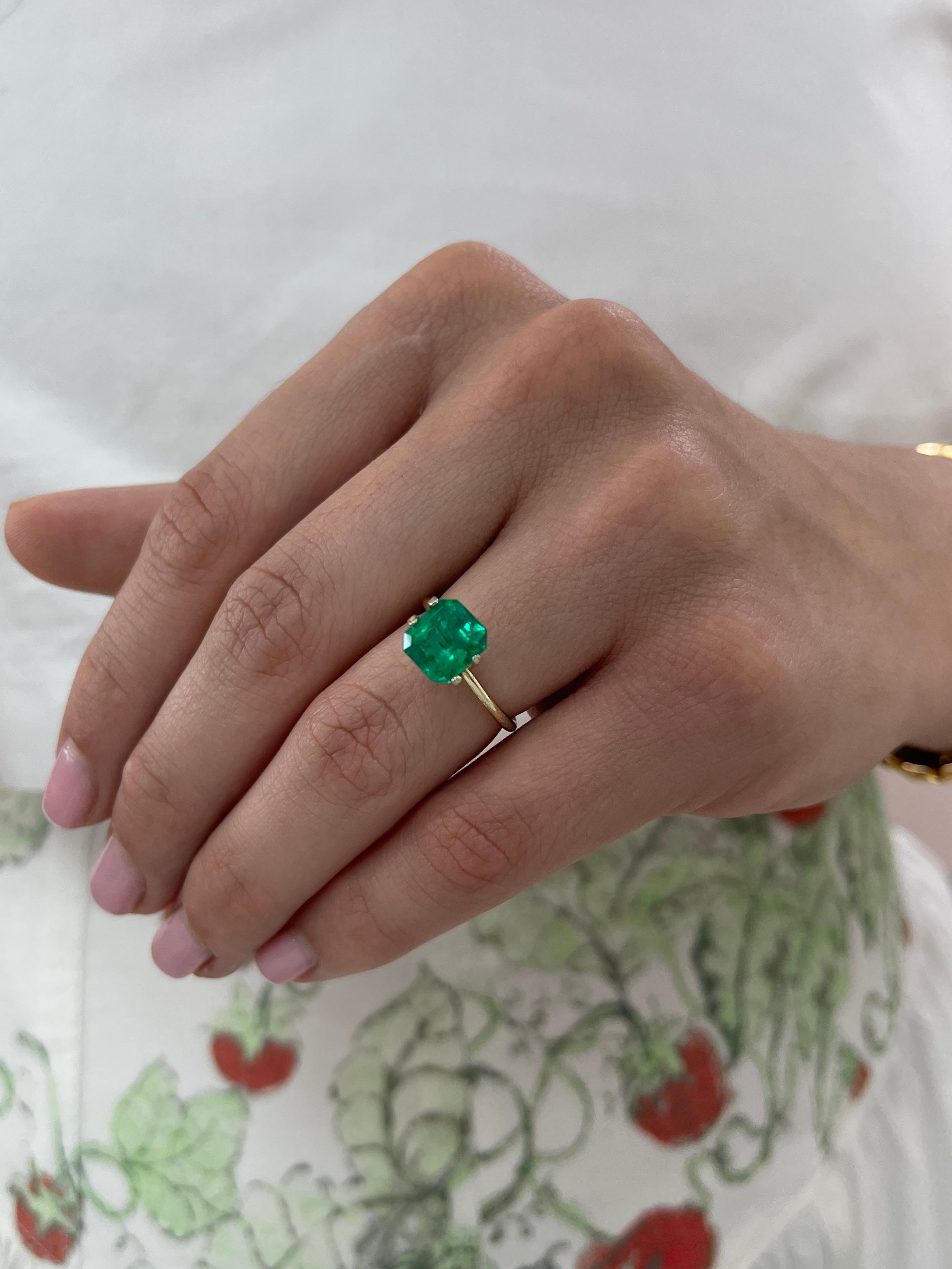 2.14 Carat 8.4x7.8 Vivid Muzo Green Natural Loose Colombian Emerald-Asscher Cut - JR Colombian Emeralds