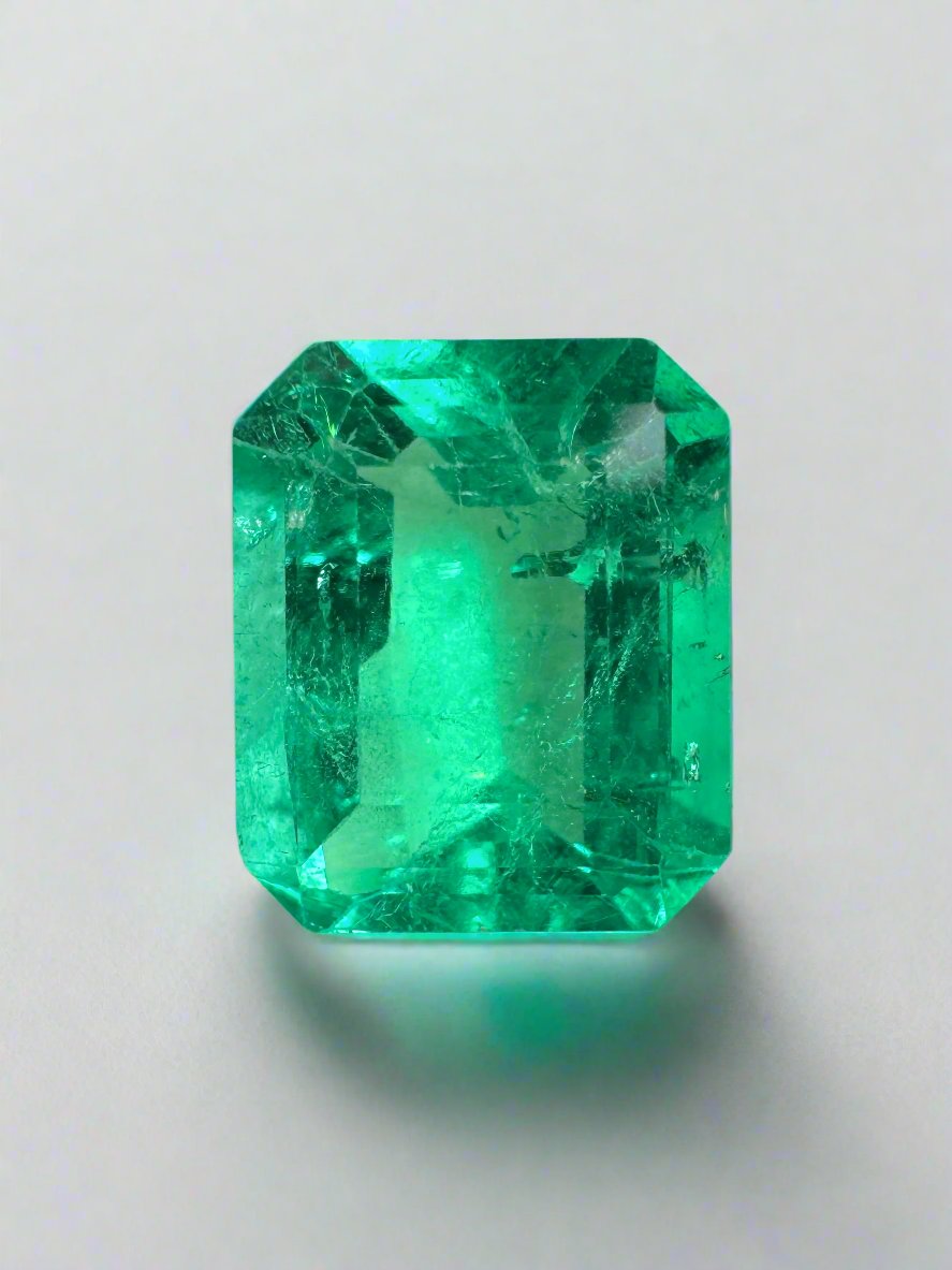 2.27 Carat Muzo Medium Green Natural Loose Colombian Emerald- Emerald Cut - JR Colombian Emeralds