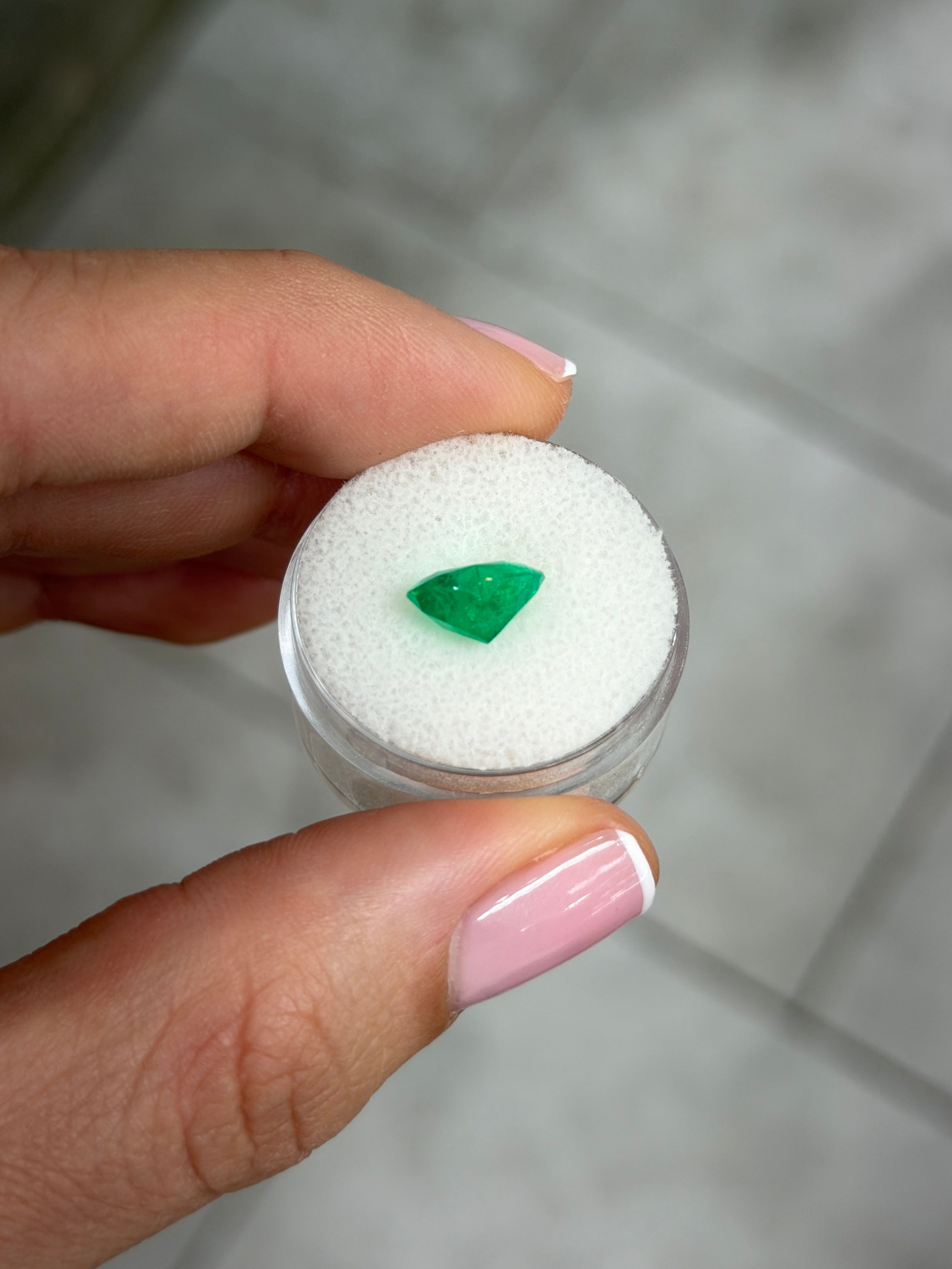 Natural 2.53 Carat Bluish Green Colombian Emerald loose heart cut from JR Colombian Emeralds, showcasing vibrant color and clarity.