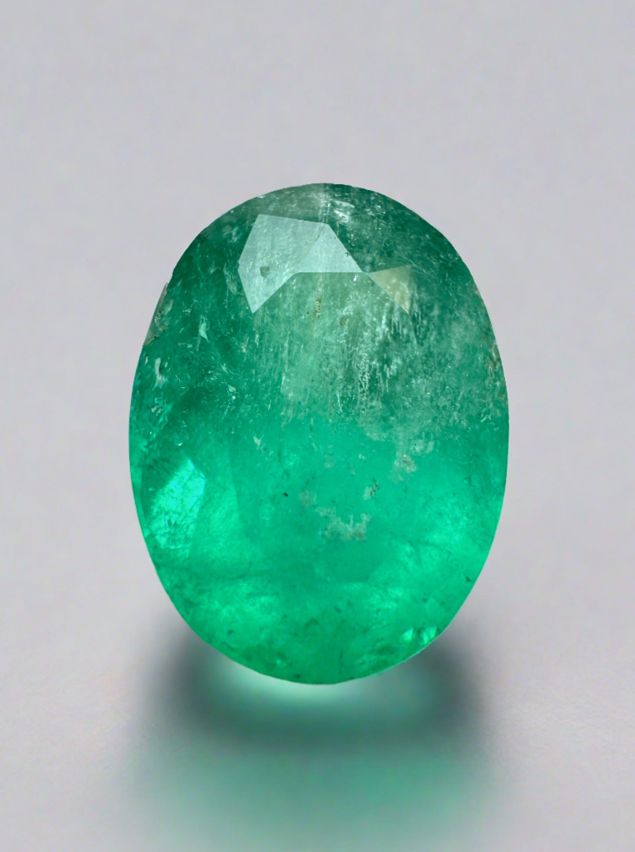 2.69 carat green natural Colombian emerald loose oval cut gemstone from JR Colombian Emeralds.