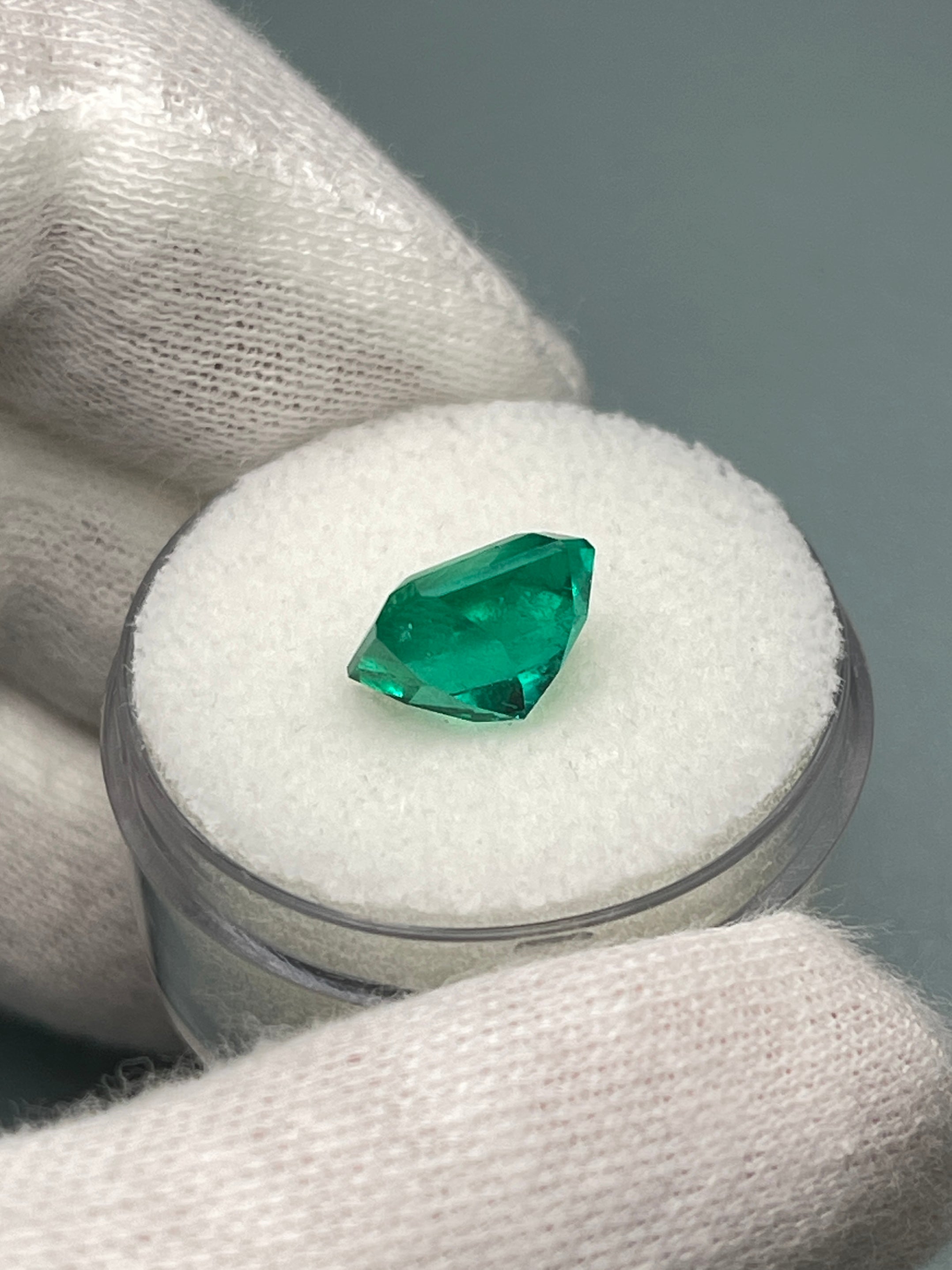 3.06 Carat AAA+ GIA Certified Muzo Green Natural Loose Colombian Emerald Asscher Cut - JR Colombian Emeralds