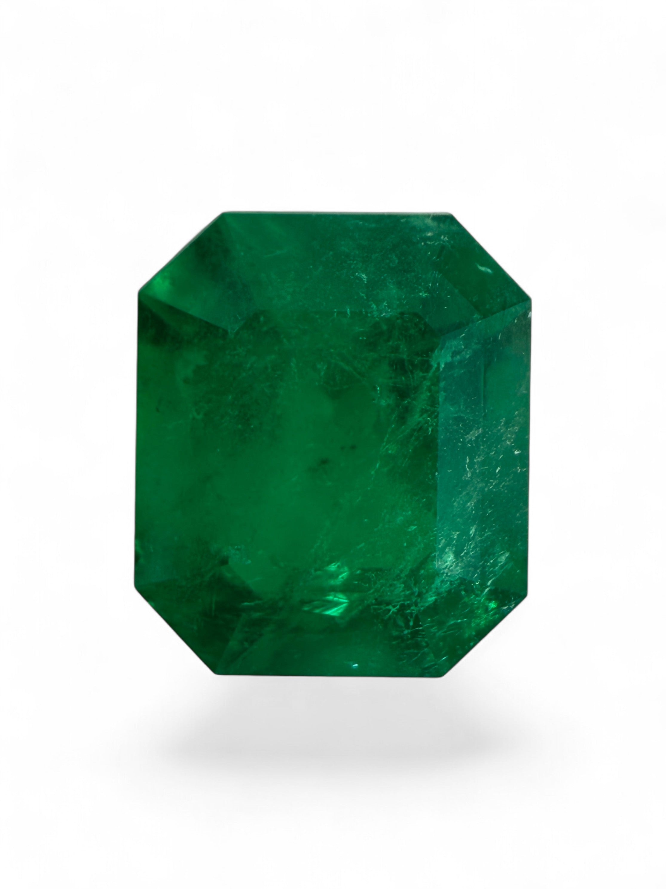 3.26 Carat AAA Vivid Jungle Green Muzo Natural Loose Colombian Emerald-Emerald Cut