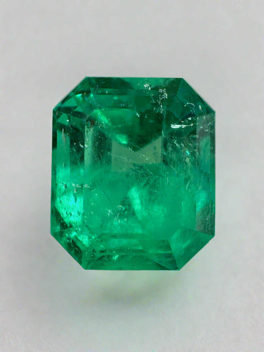 4.82 Carat 11x9 Gemmy Rich Green Natural Loose Colombian Emerald-Emerald Cut - JR Colombian Emeralds