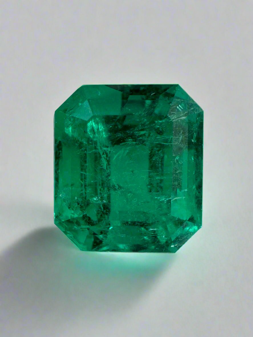5.02 Carat 11x9 AAA+ Classic Green Natural Loose Colombian- Emerald Cut - JR Colombian Emeralds