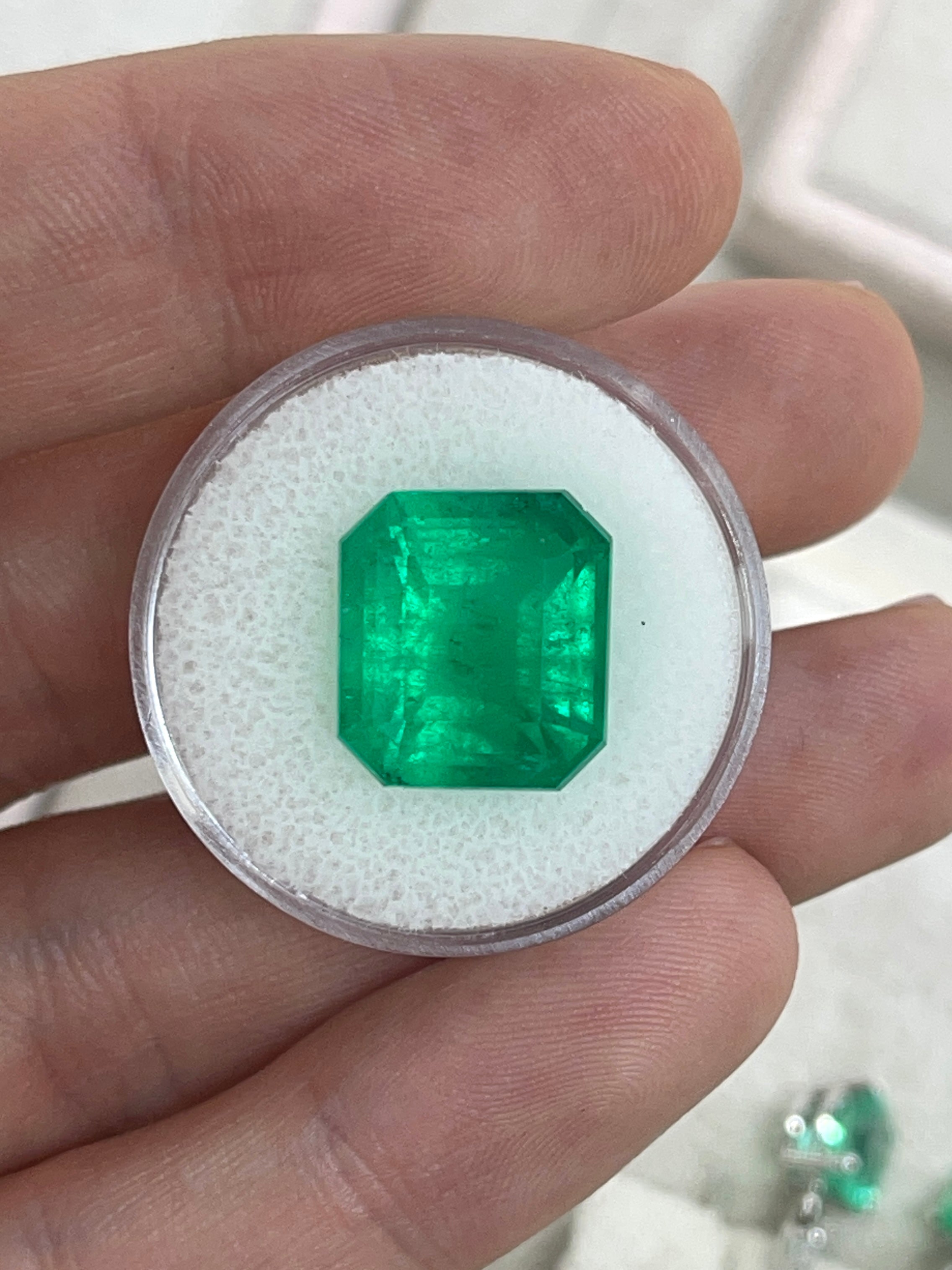 LARGE 10.13 Carat 14x13 Muzo Deep Jungle Natural Loose Colombian Emerald-Emerald Cut - JR Colombian Emeralds