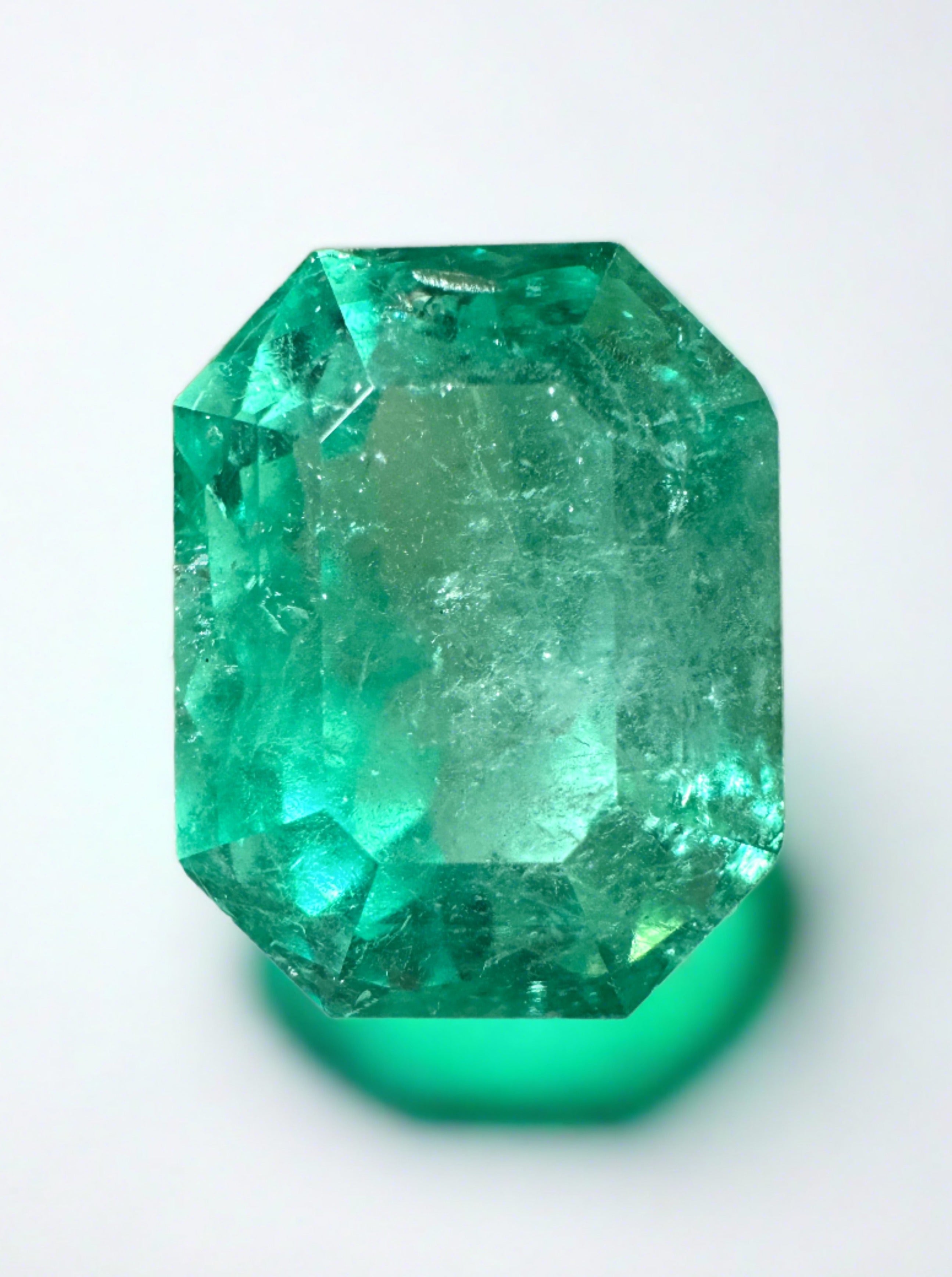 11.90 Carat 15x12 Fine Natural Loose Colombian Emerald- Emerald Cut - JR Colombian Emeralds