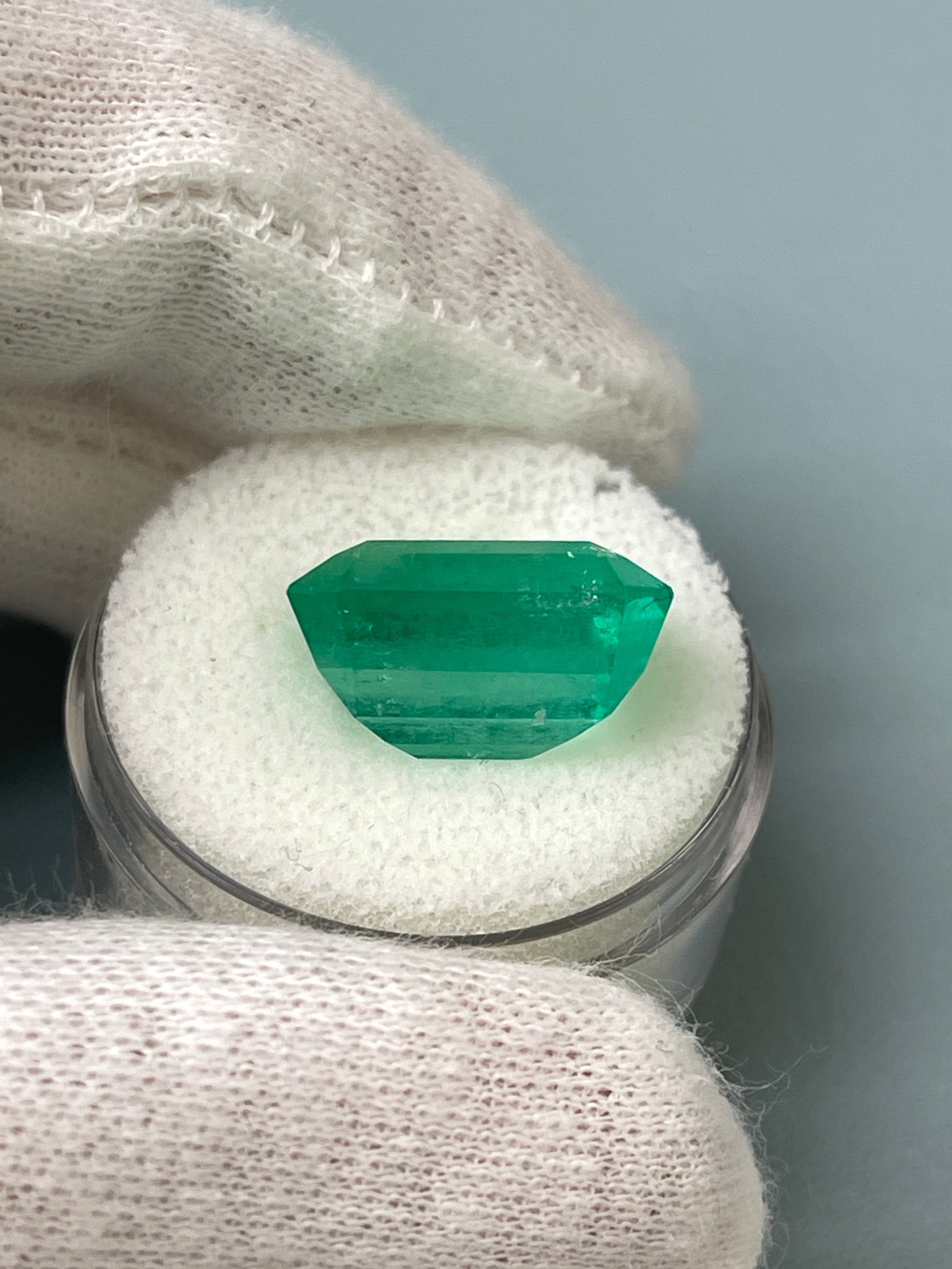 Large 13.82 Carat 15x14 Loose Colombian Emerald- Emerald Cut - JR Colombian Emeralds