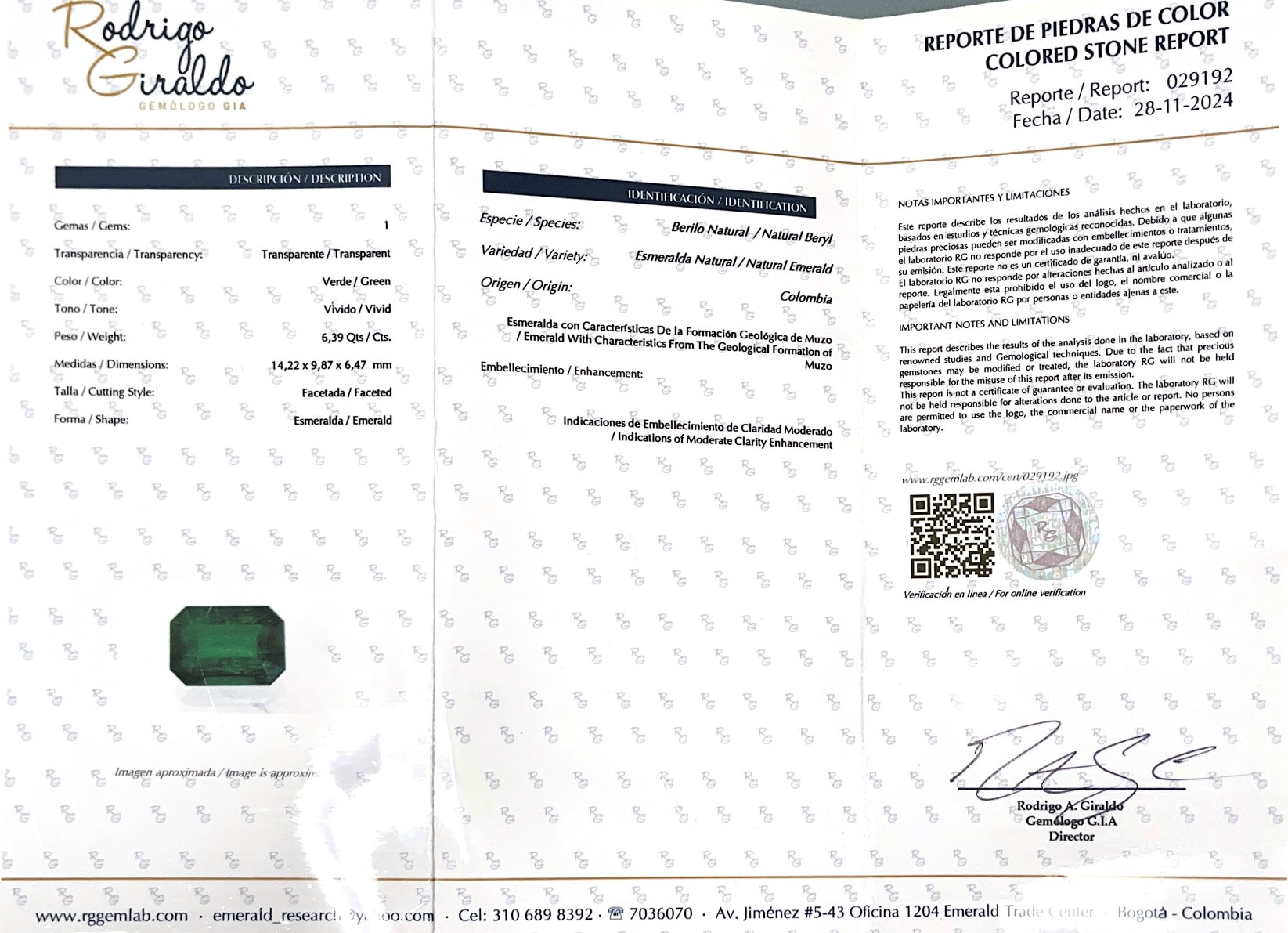 6.39 Carat Double Certified AAA+ 14x10 Vivid Muzo Green Emerald Cut Loose Colombian Emerald-Emerald Cut - JR Colombian Emeralds