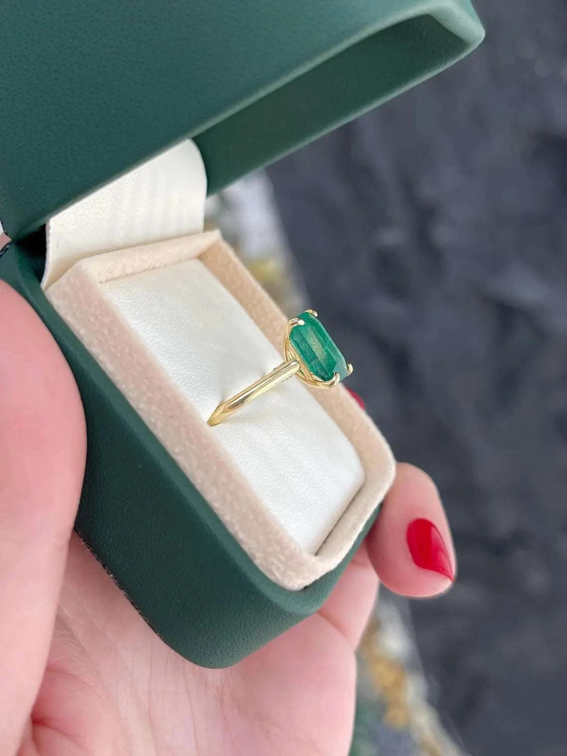 3.19tcw Emerald Cut Emerald Showcases Lush Green Brilliance With Diamond Accents