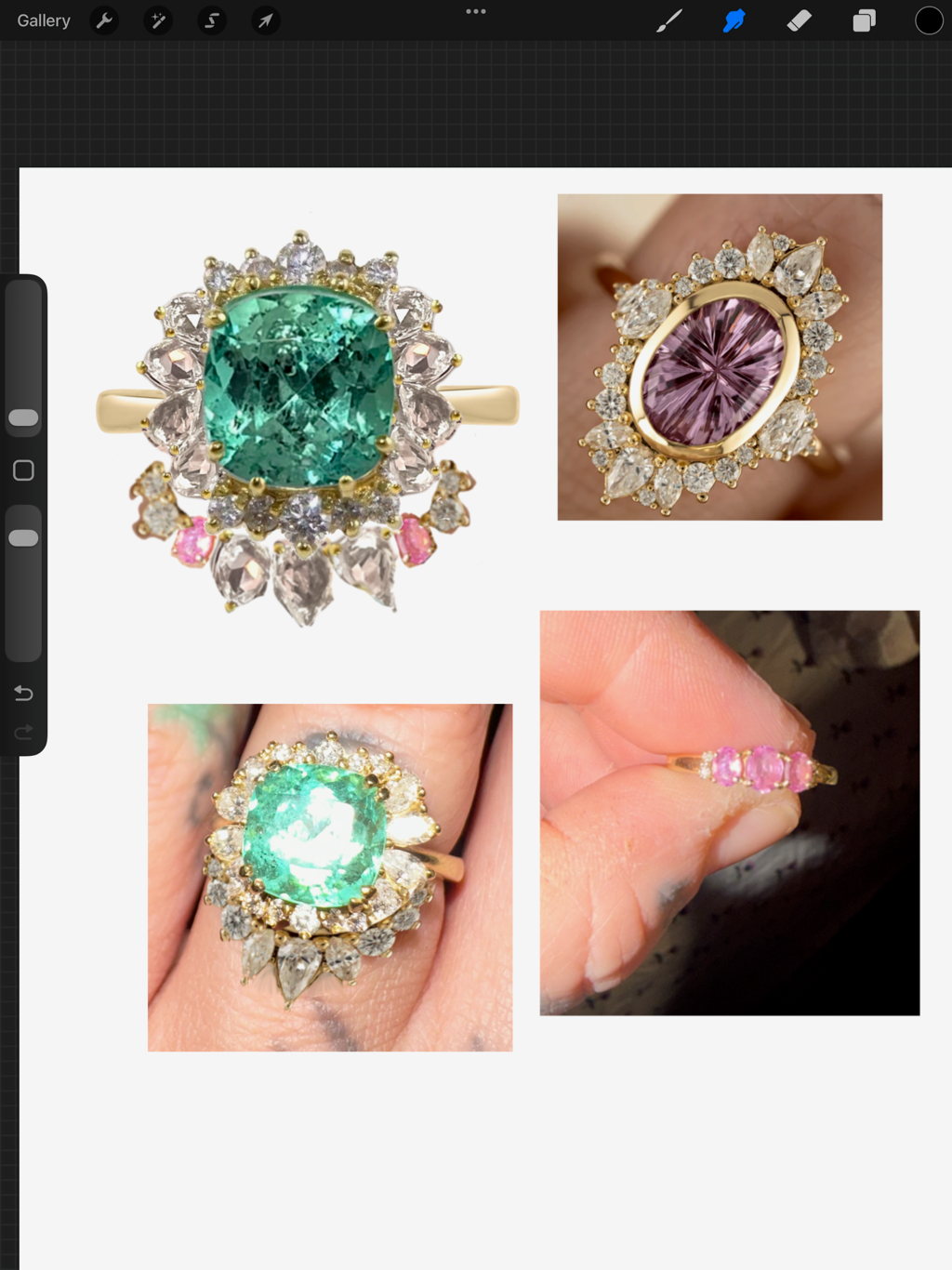 18K gold Leah deposit jewelry piece by JR Colombian Emeralds featuring elegant gold design and craftsmanship.