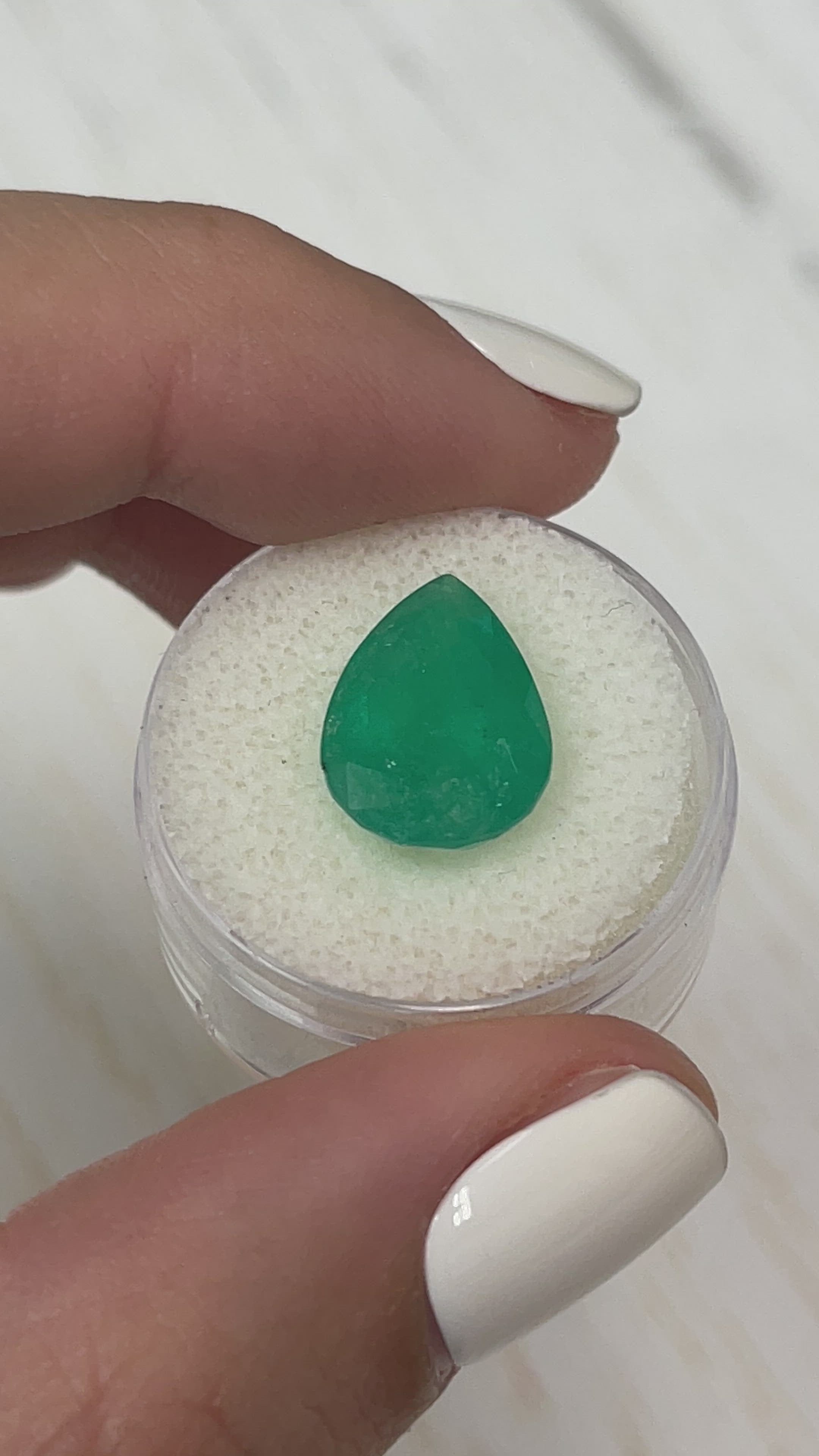 6.59 Carat Forest Natural Loose Colombian Emerald-Pear Cut