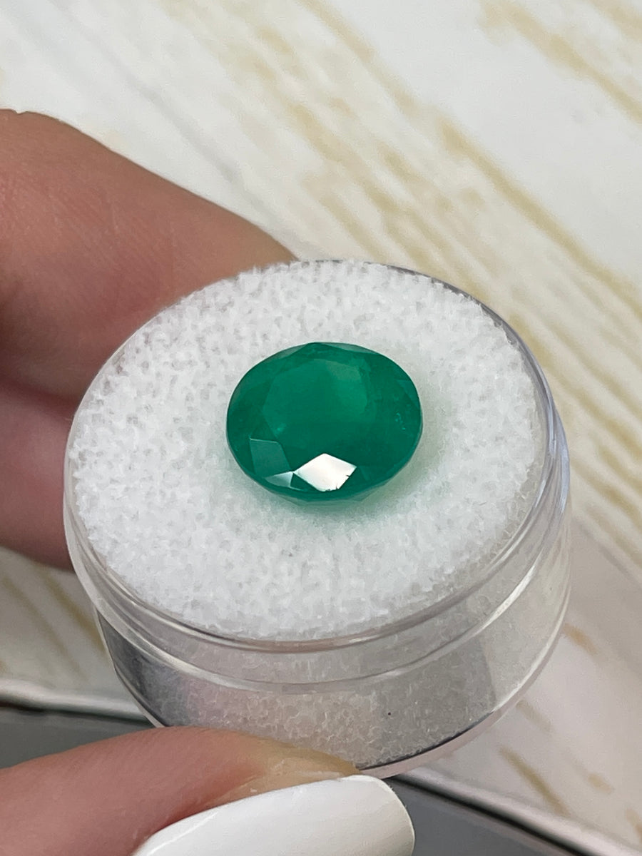 Natural Colombian Emerald: 5.15 Carat Medium Green Round Gem